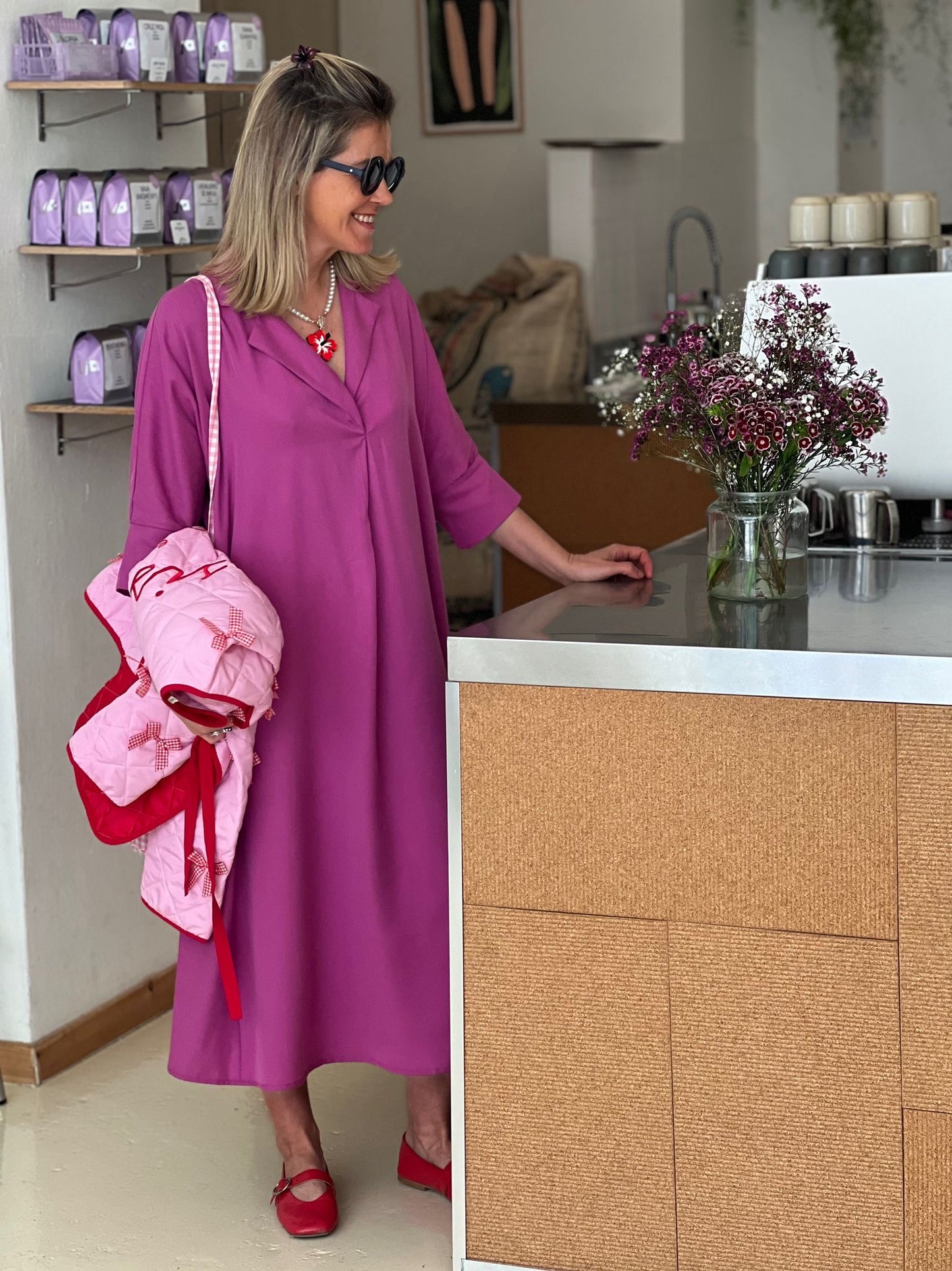 Vestido midi de viscosa