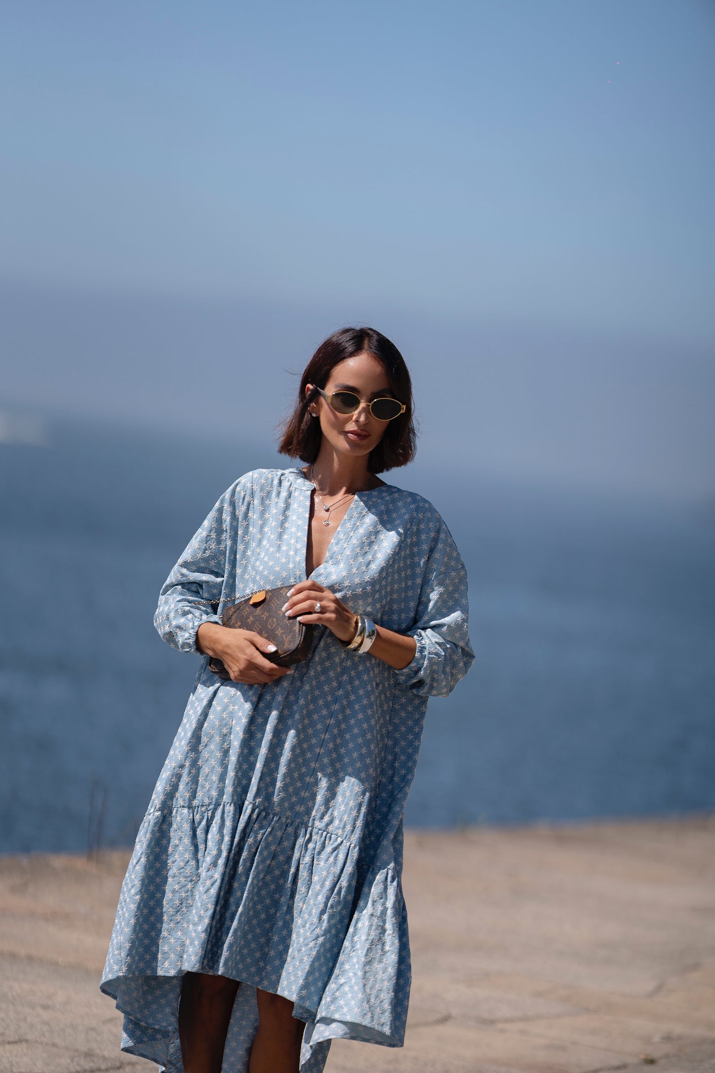 Vestido asimétrico denim
