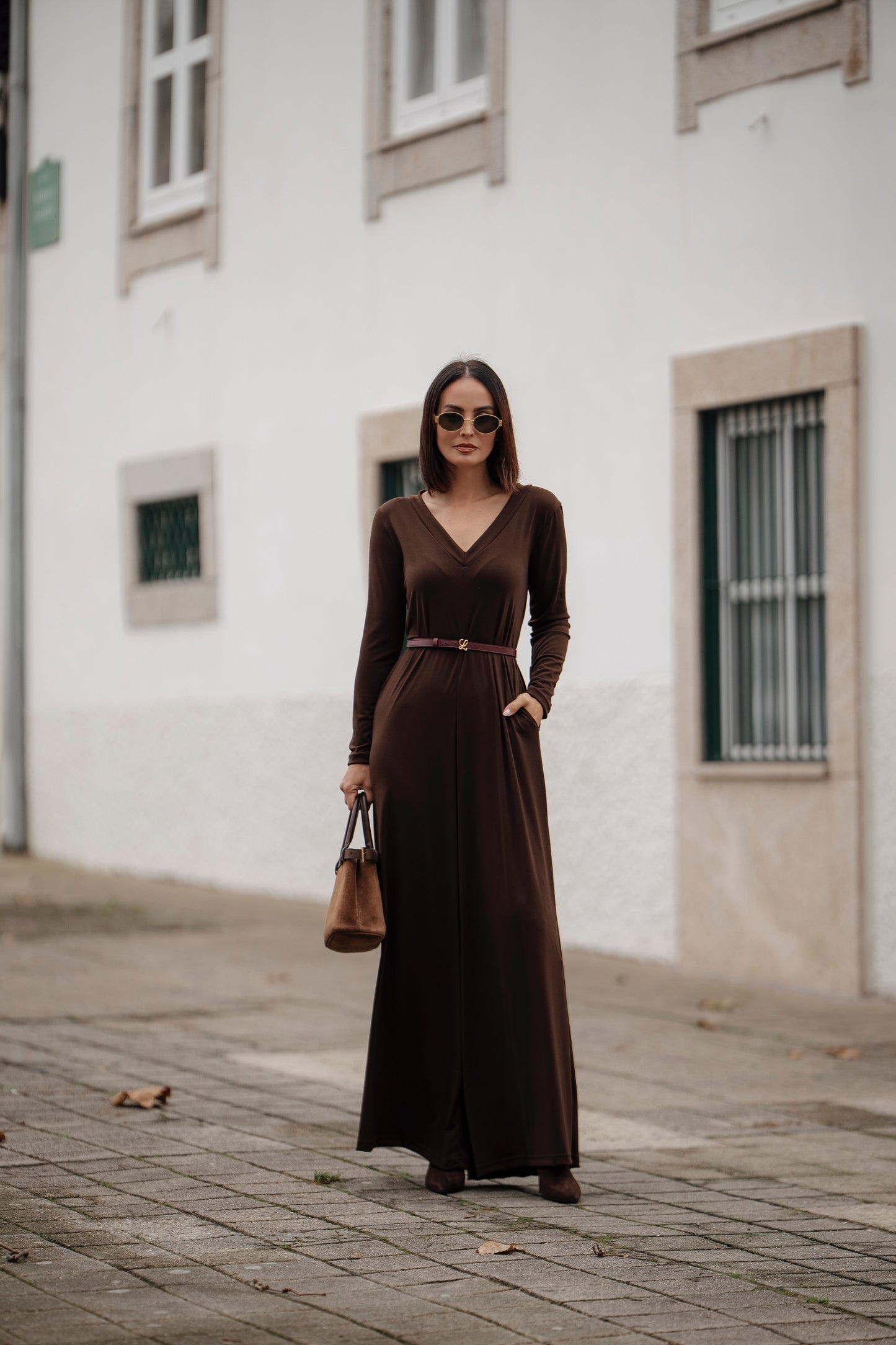 Mono largo de punto negro