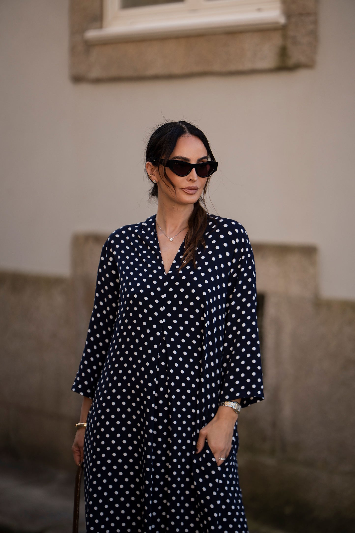 Vestido largo estampado