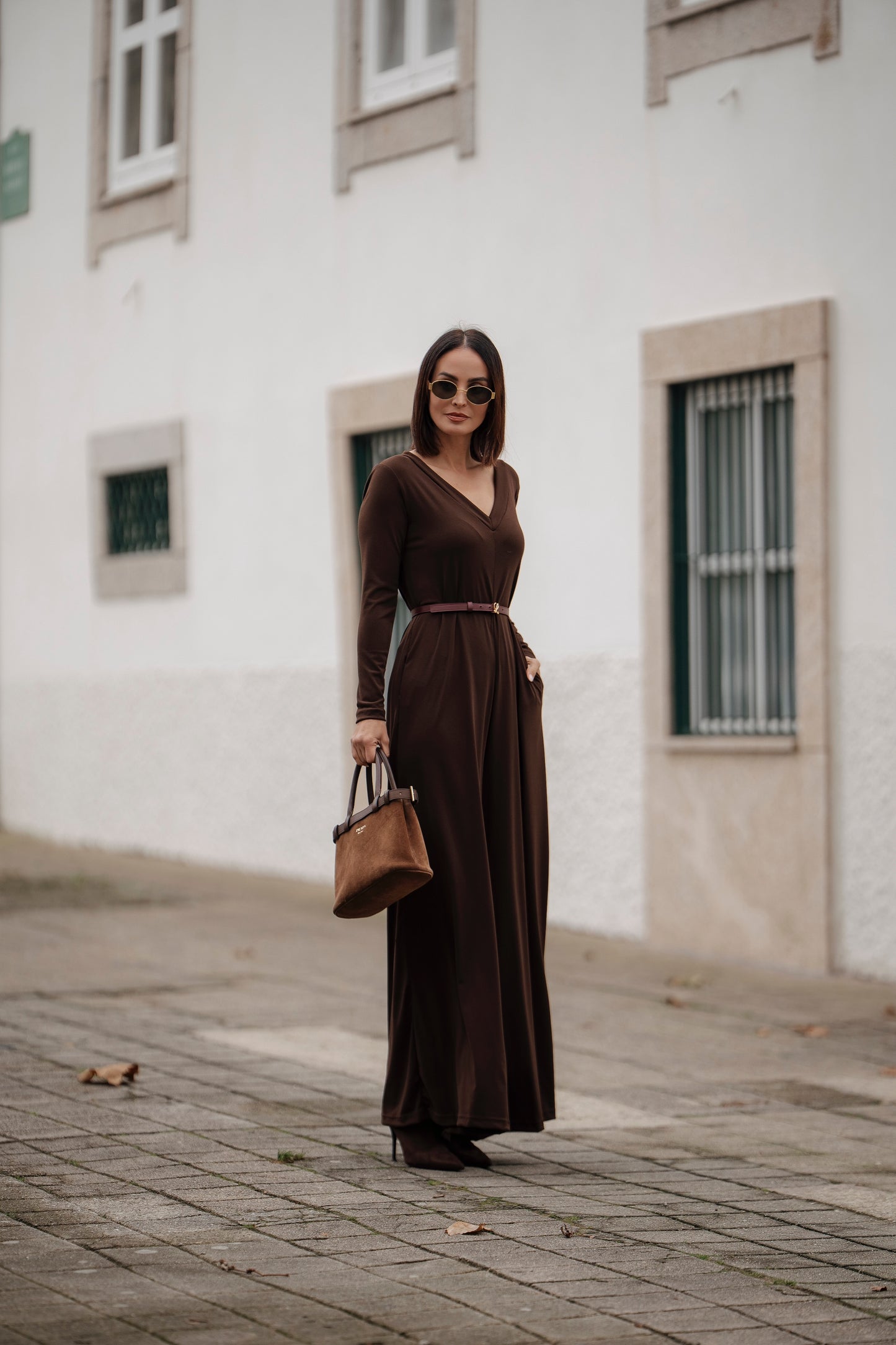 Mono largo de punto negro