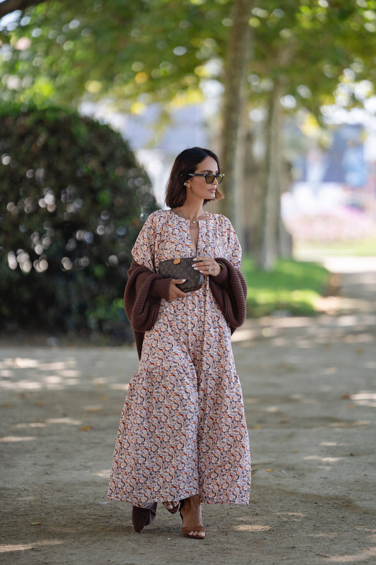 Vestido largo con volante