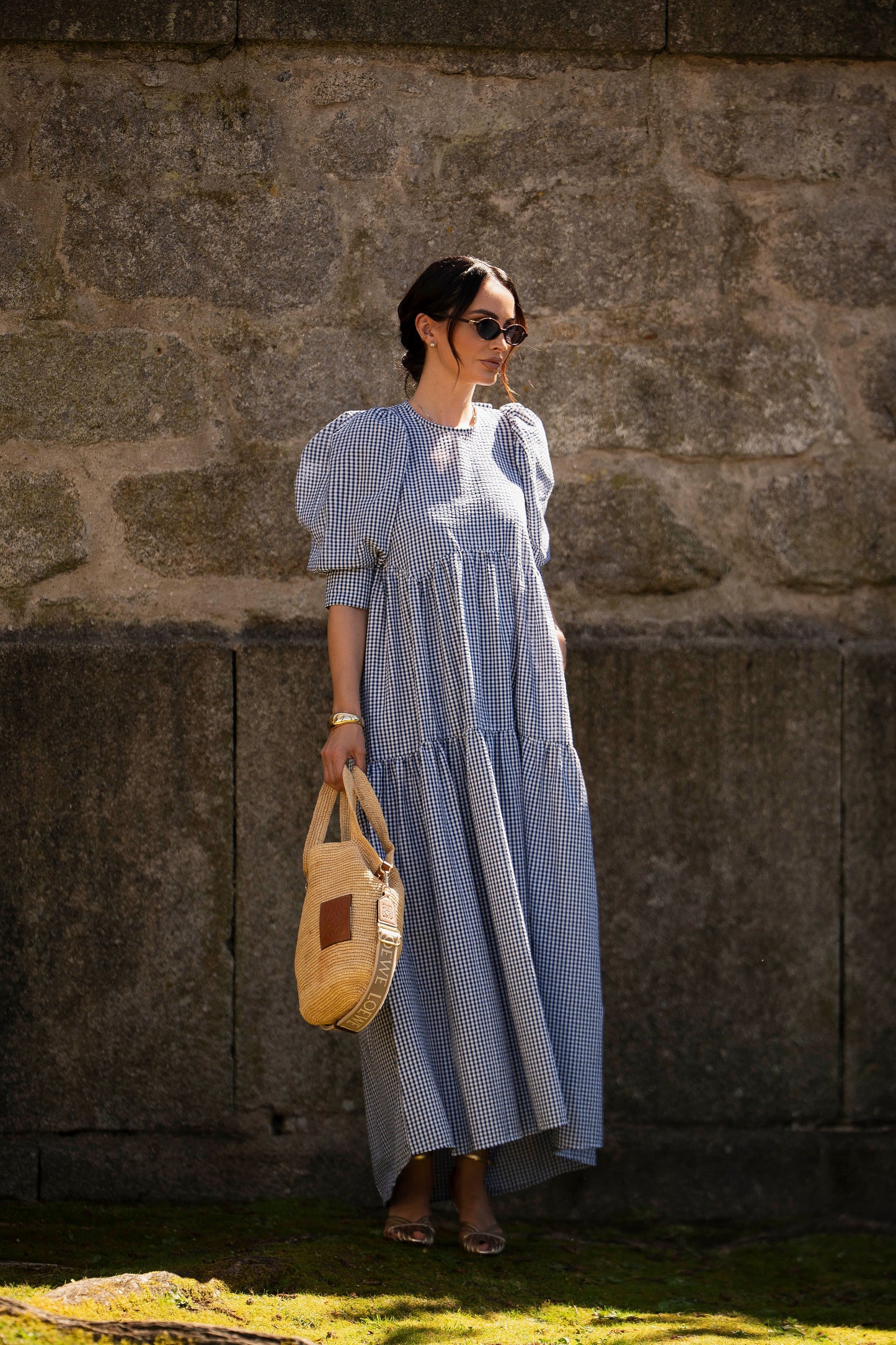 Vestido largo con volante