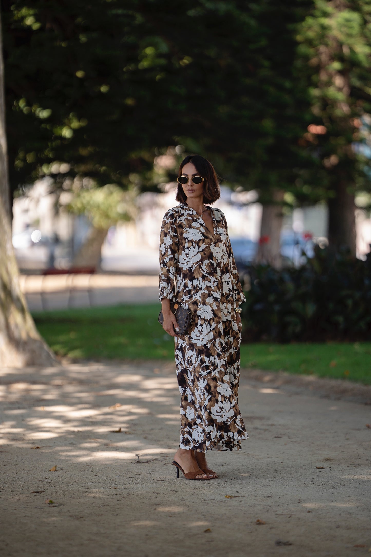 Vestido largo estampado