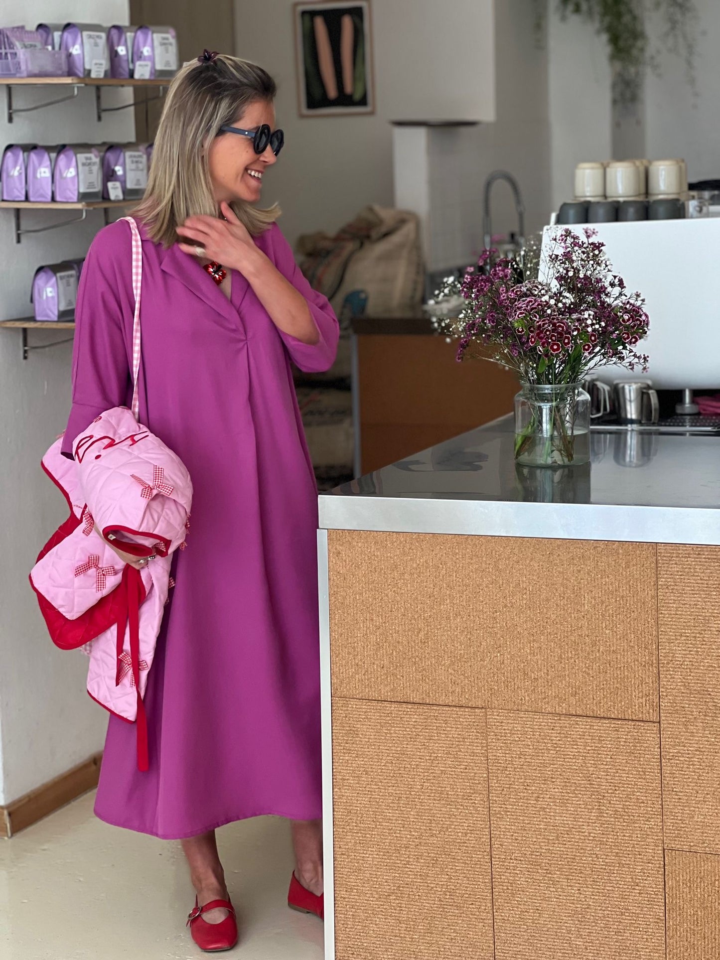 Vestido midi de viscosa
