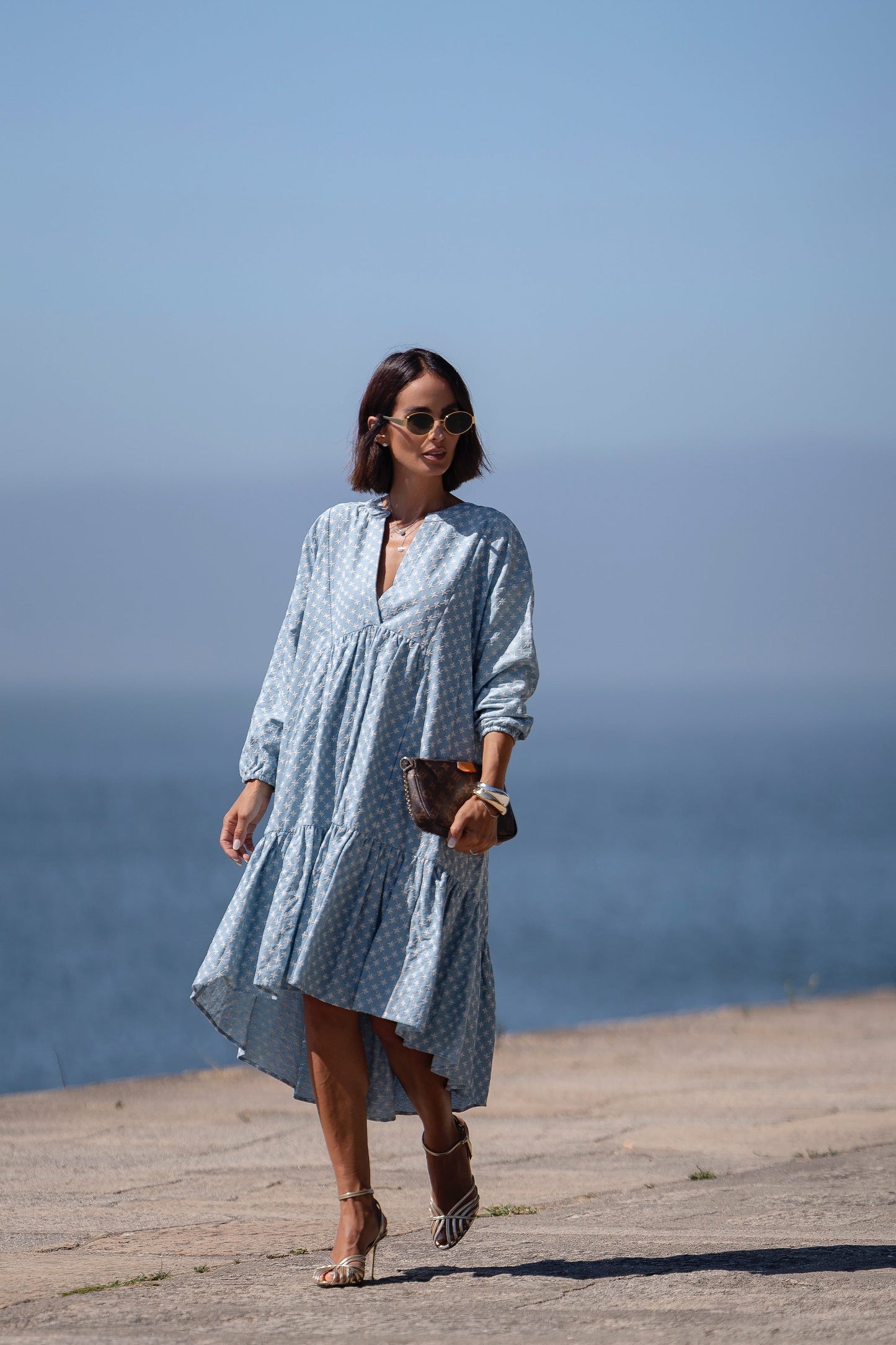 Vestido asimétrico denim