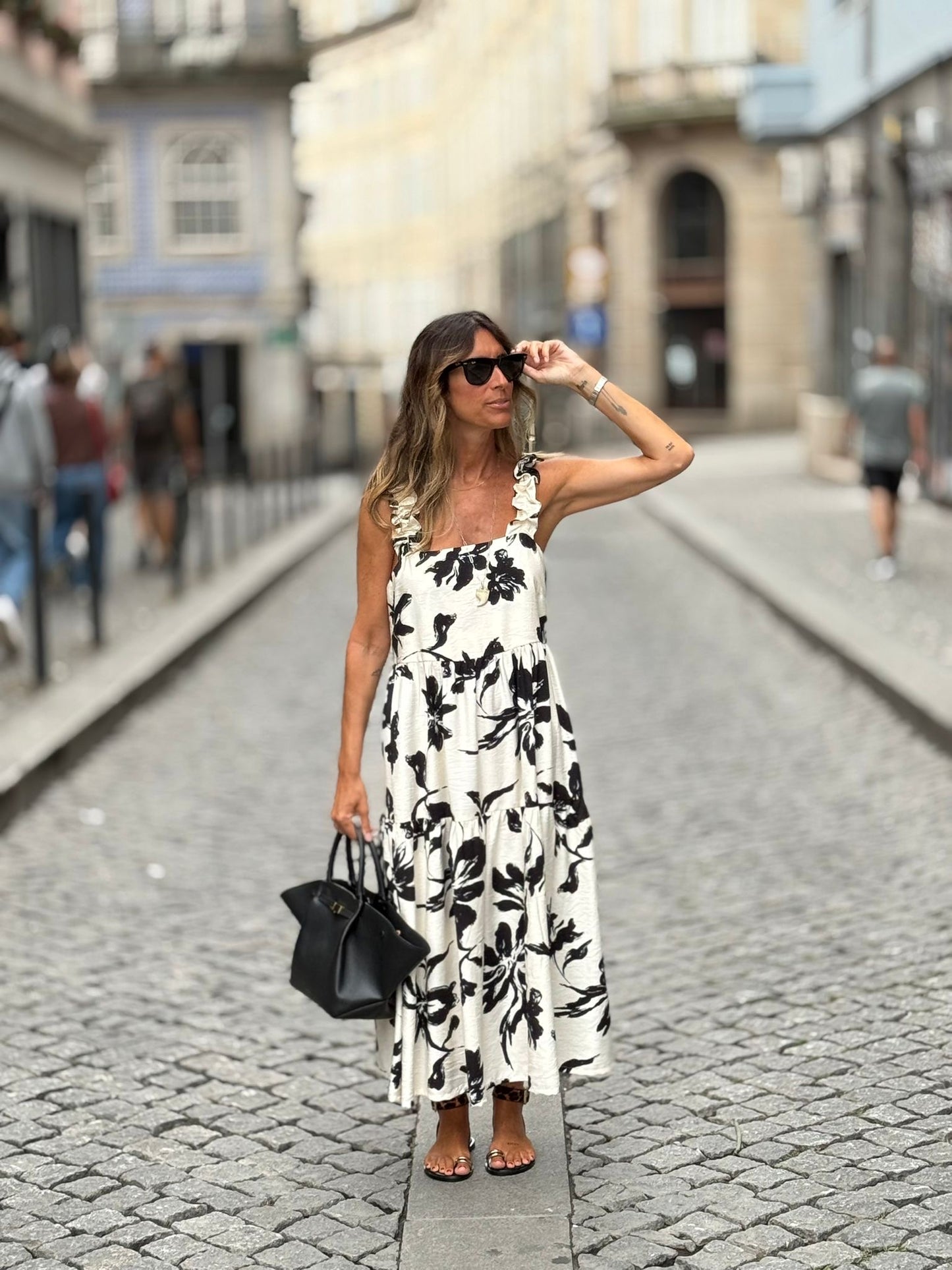 Vestido largo con tirantes