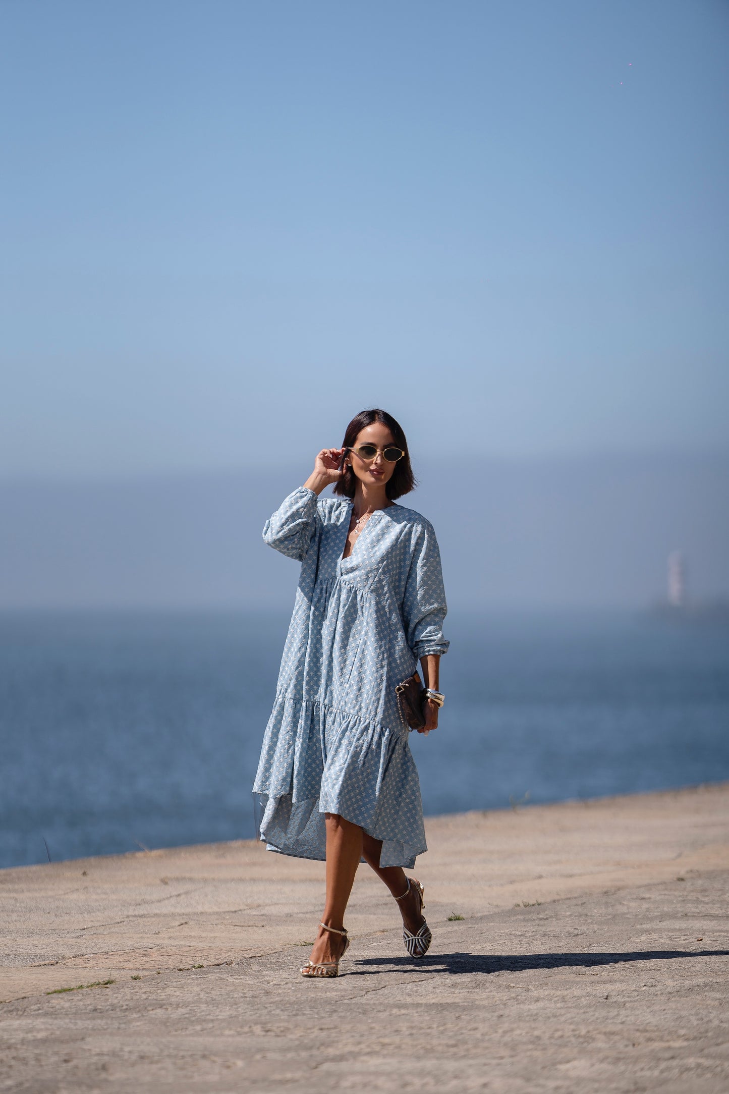 Vestido asimétrico denim