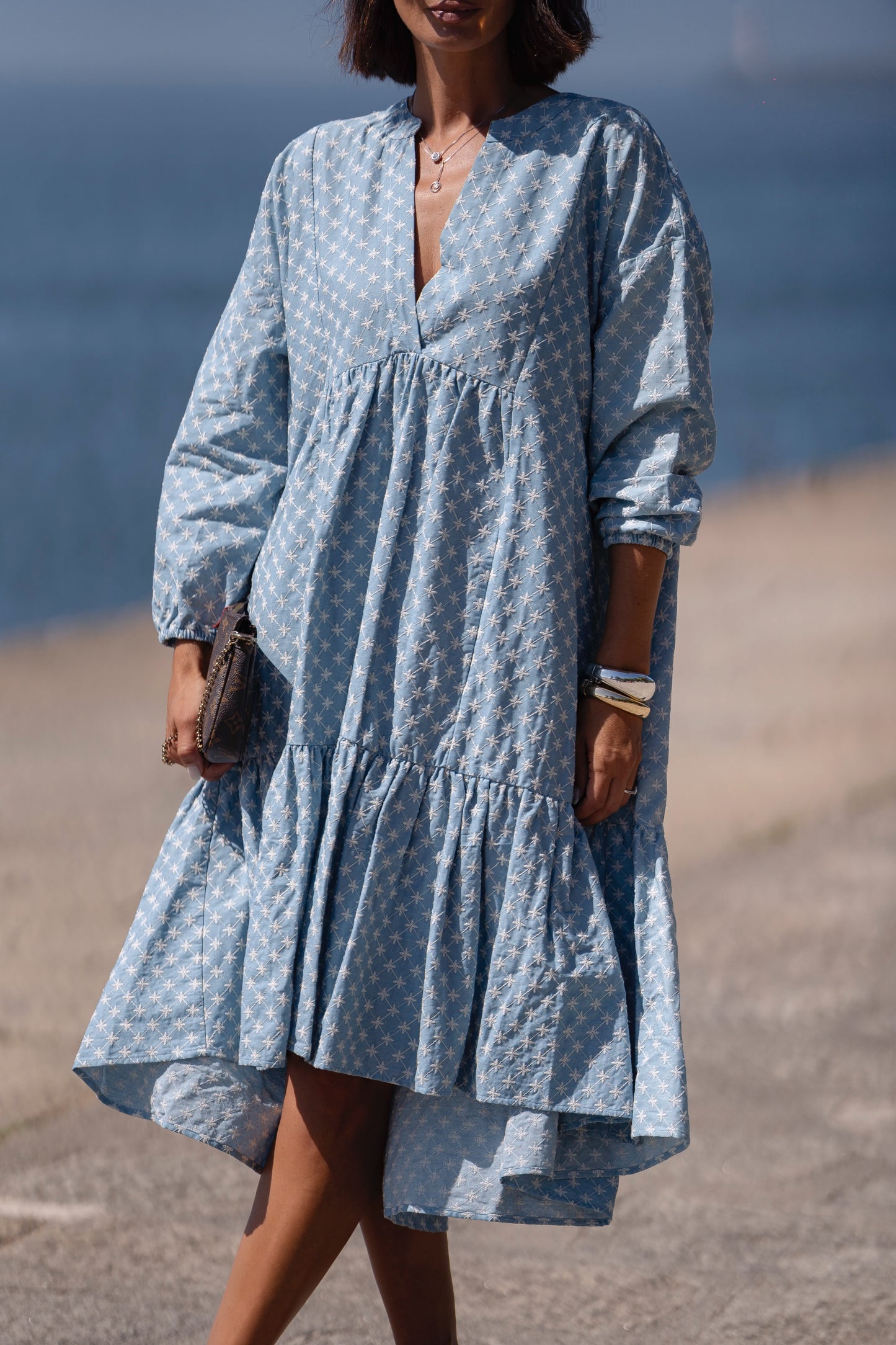 Vestido asimétrico denim