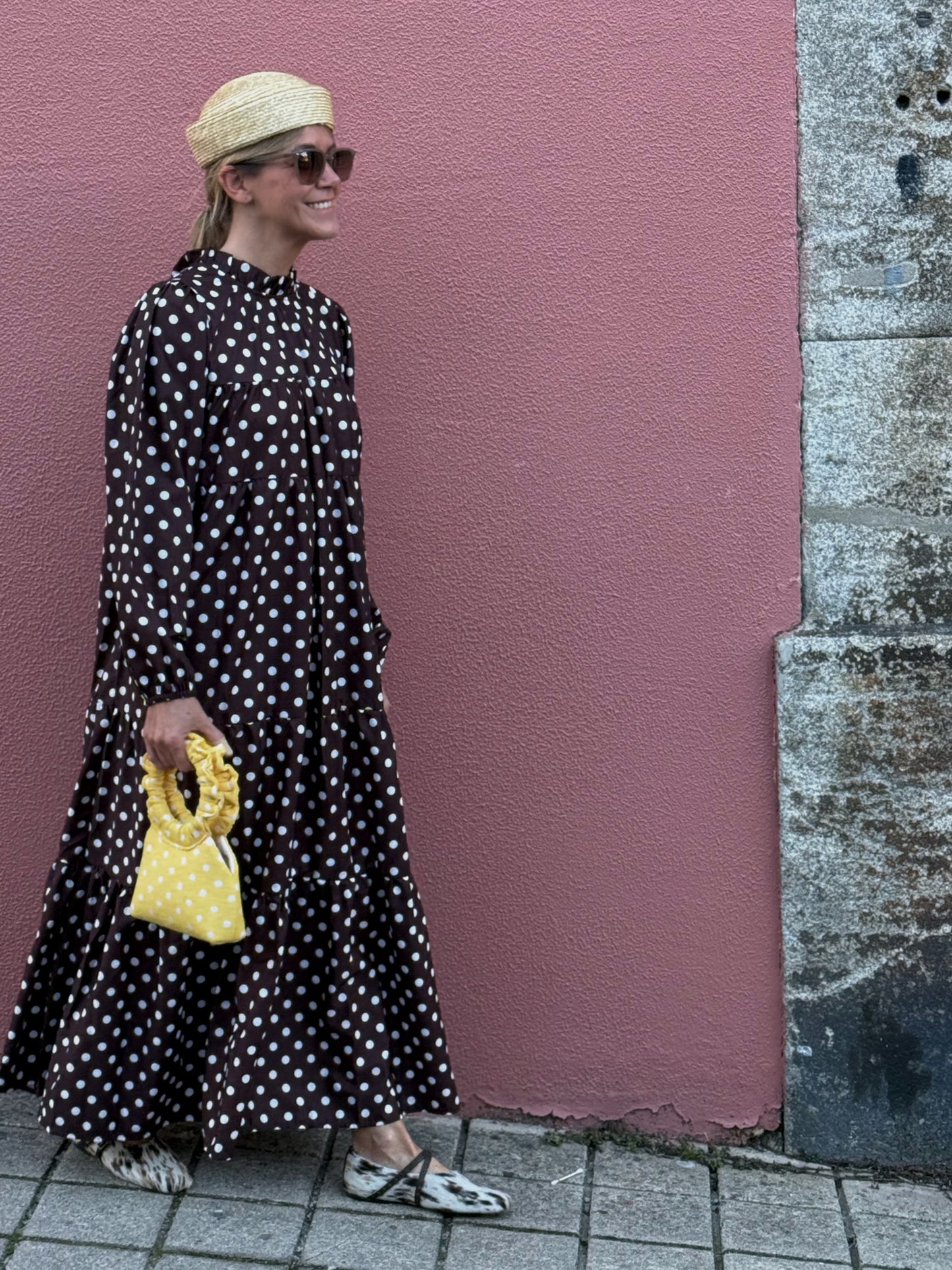 Vestido largo con volantes