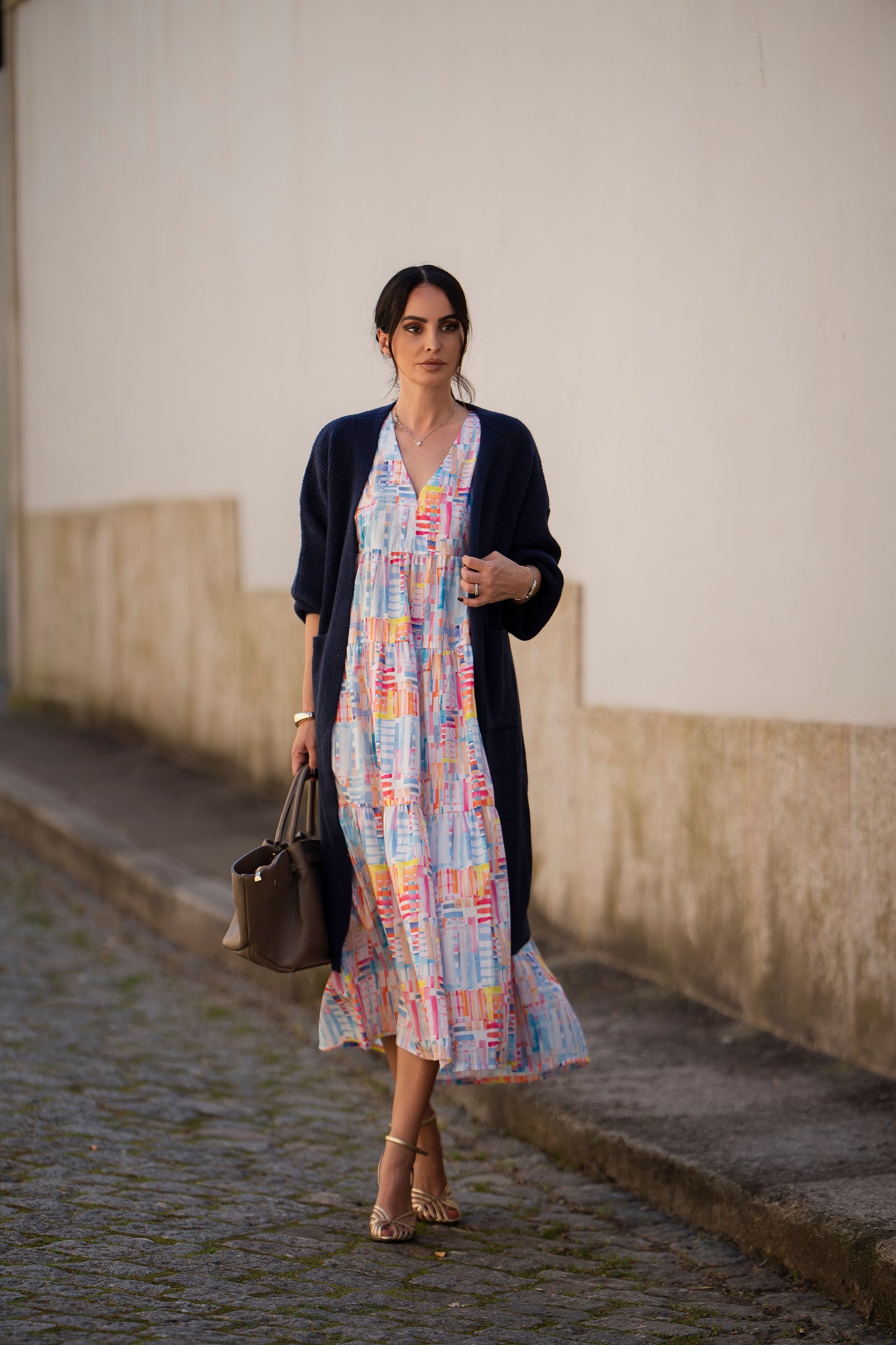 Vestido largo con volantes