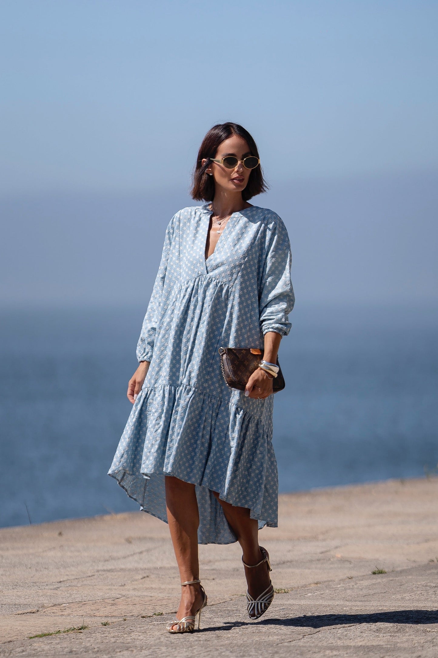 Vestido asimétrico denim