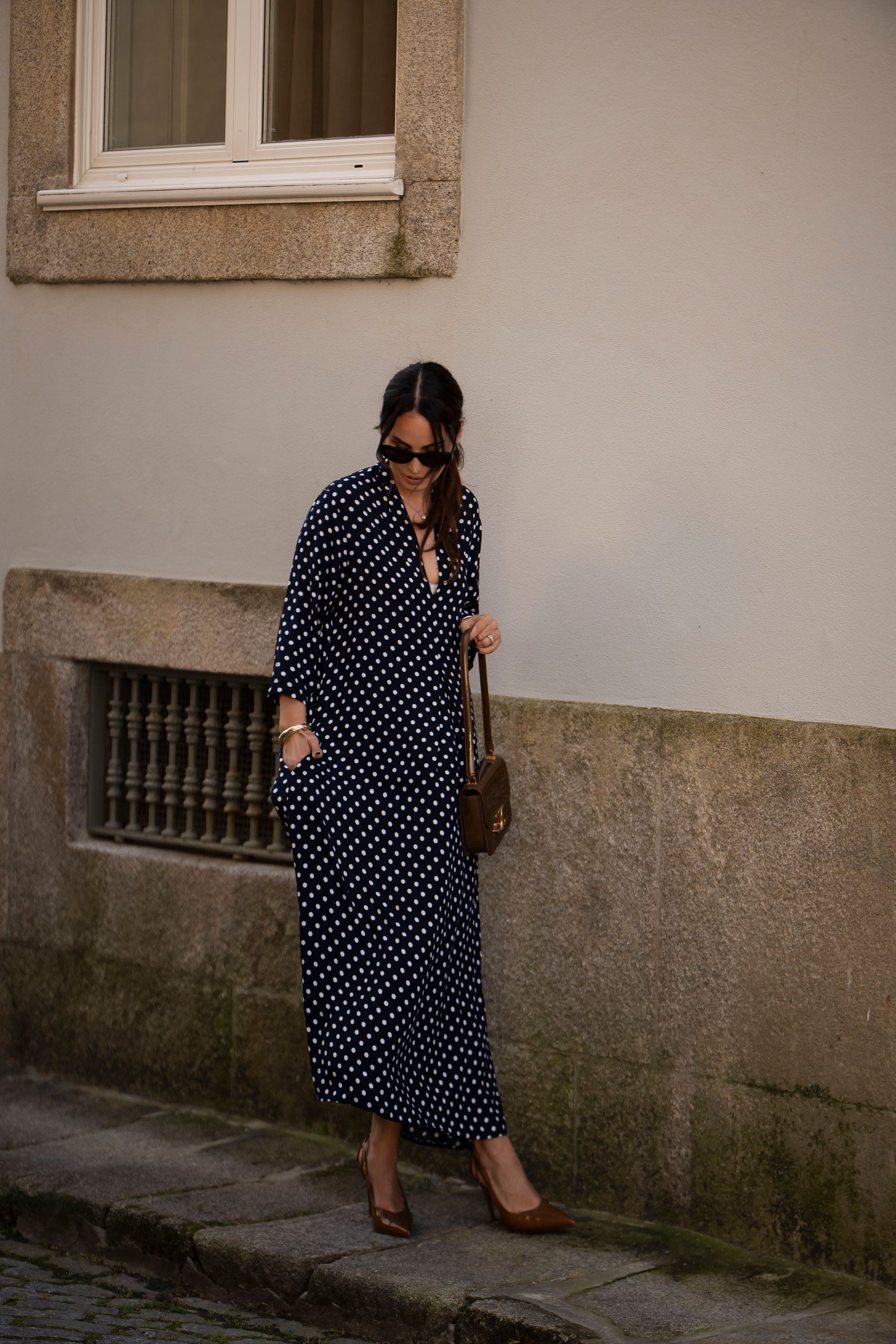 Vestido largo estampado