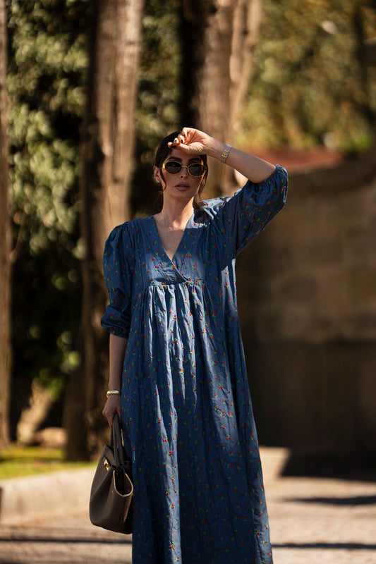 Vestido midi denim