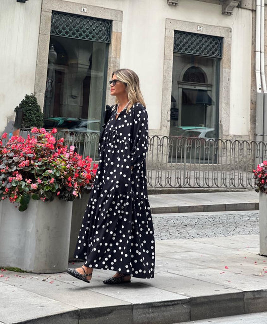 Vestido largo estampado