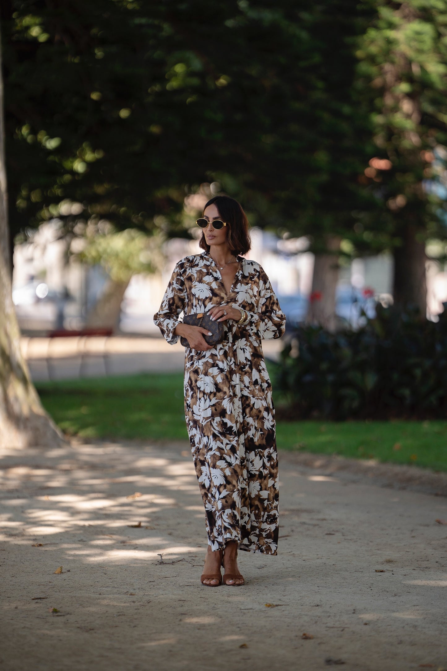 Vestido largo estampado