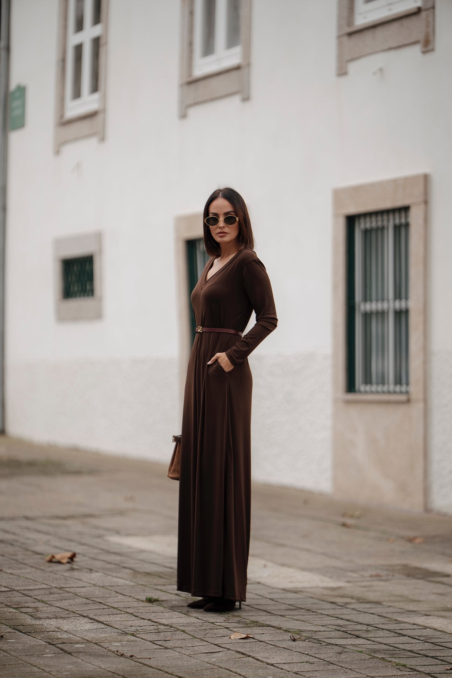 Mono largo de punto negro