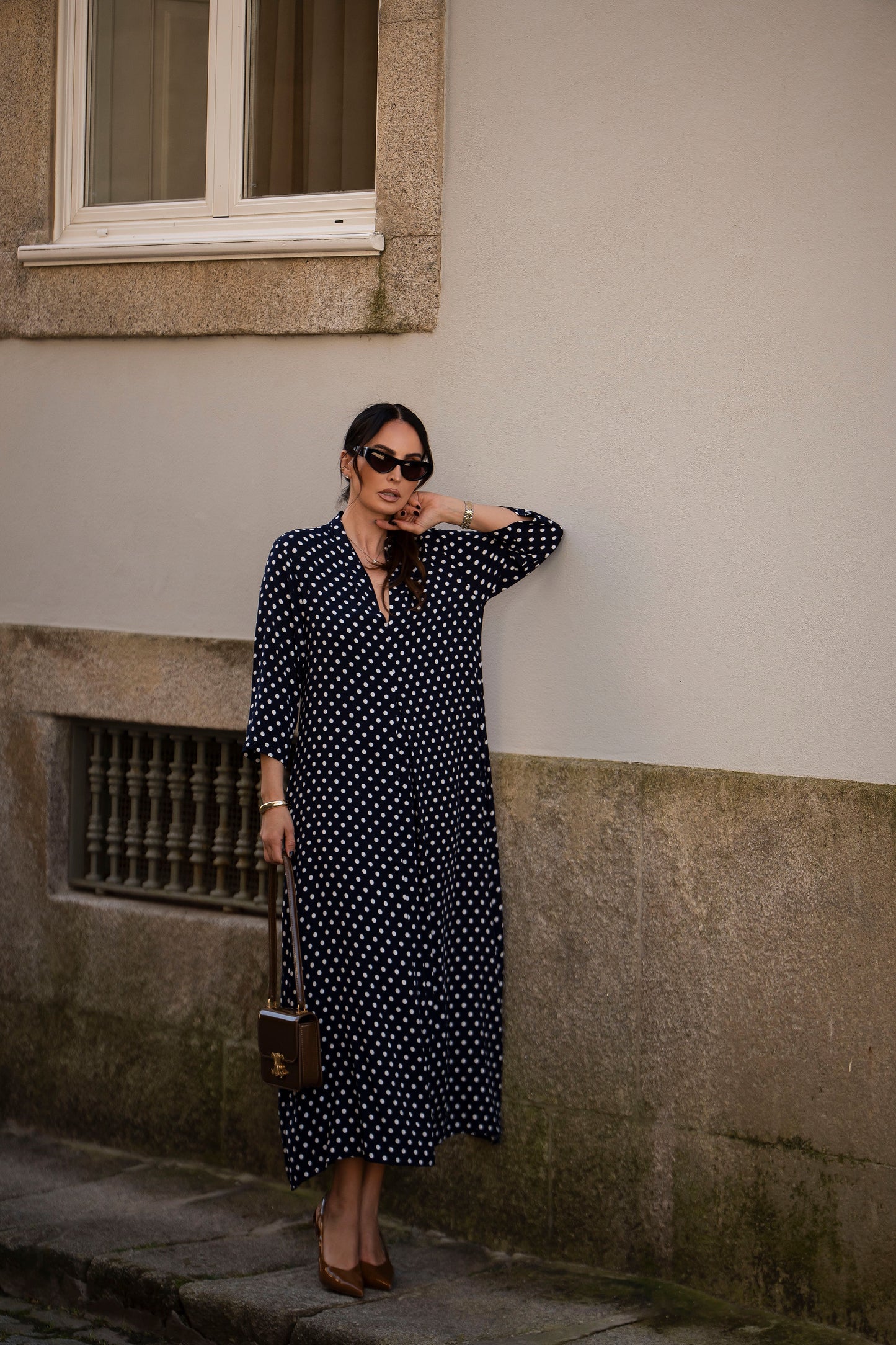 Vestido largo estampado