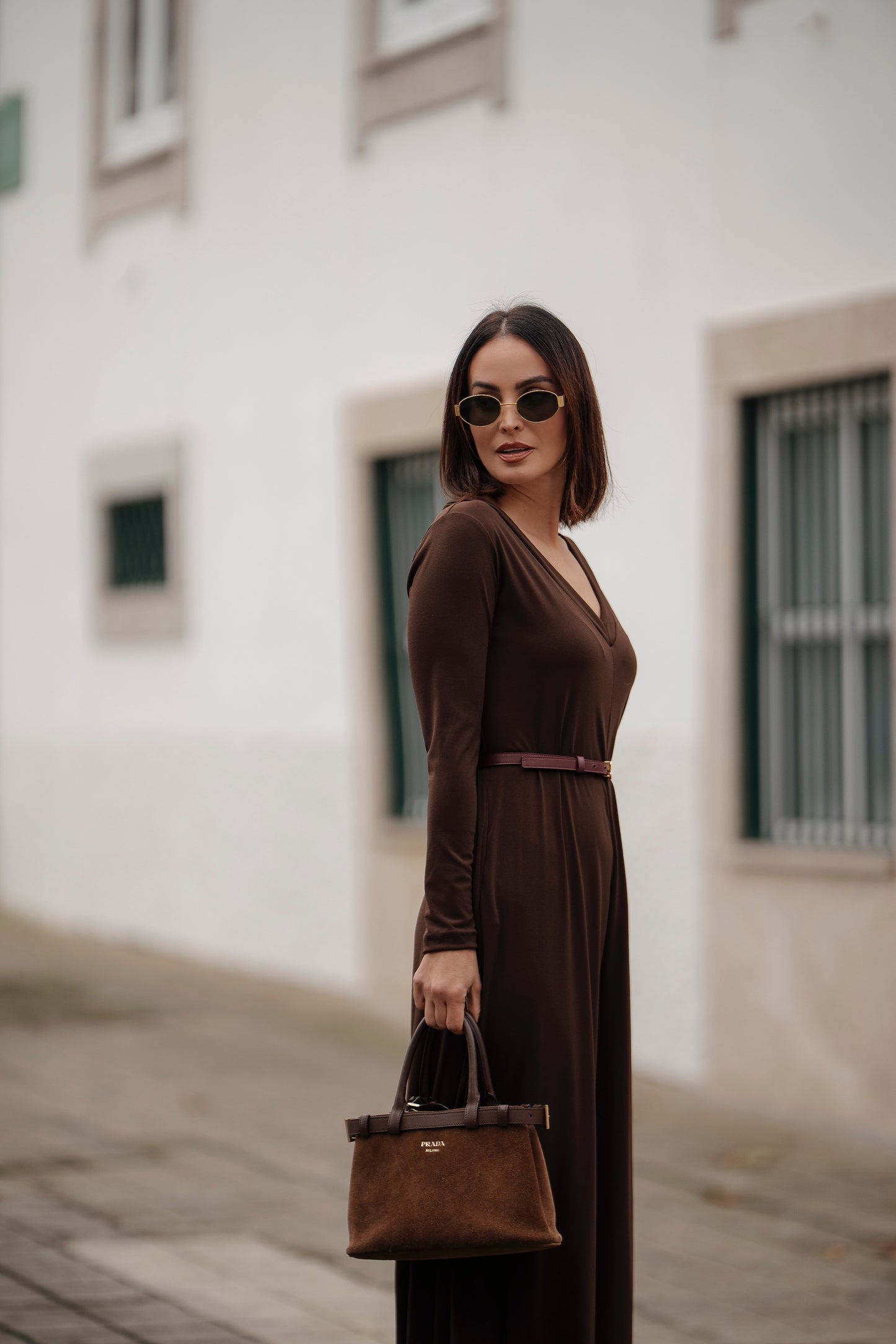 Mono largo de punto negro