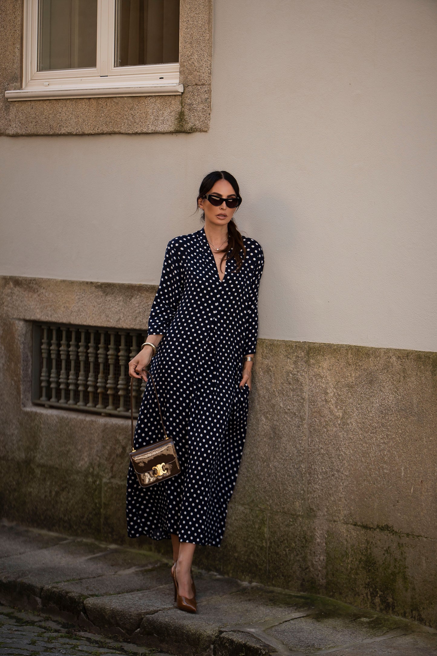 Vestido largo estampado