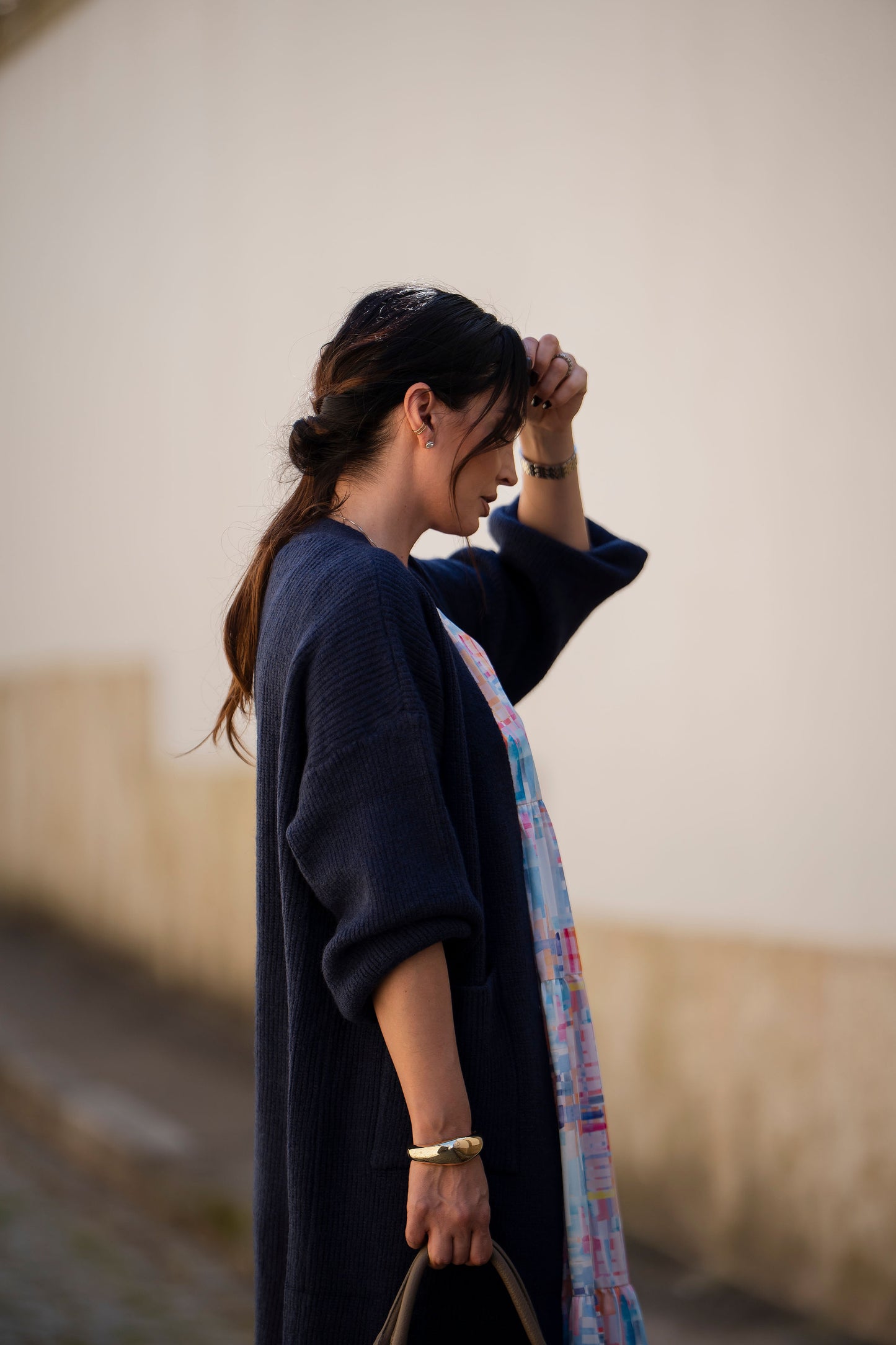 Vestido largo estampado