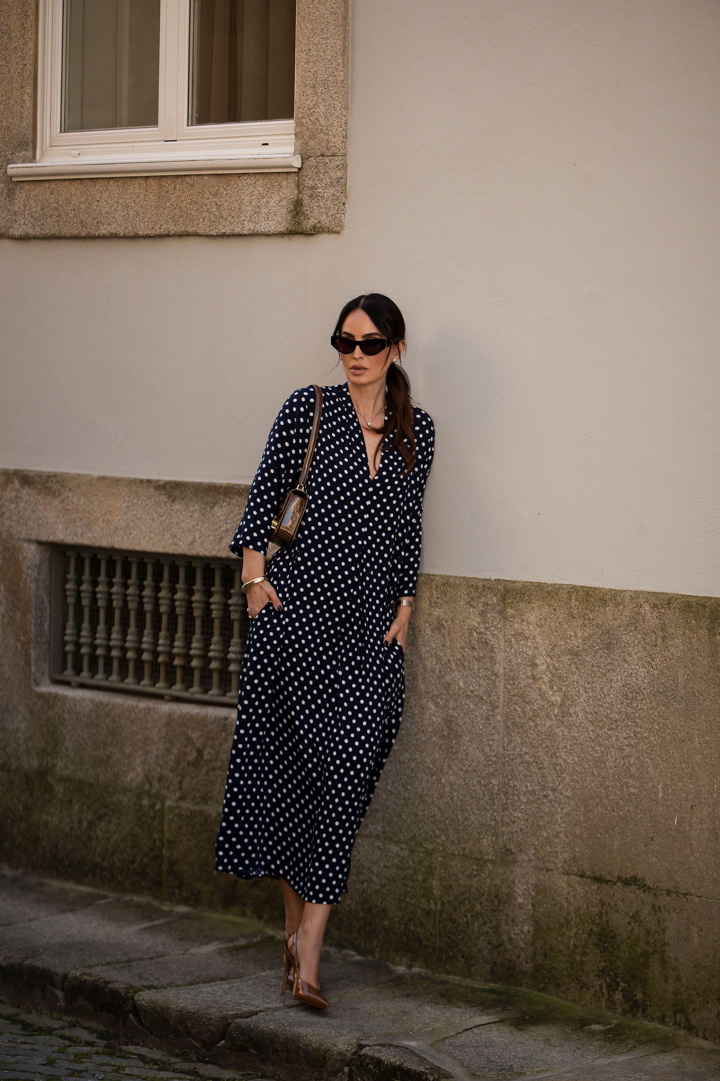 Vestido largo estampado