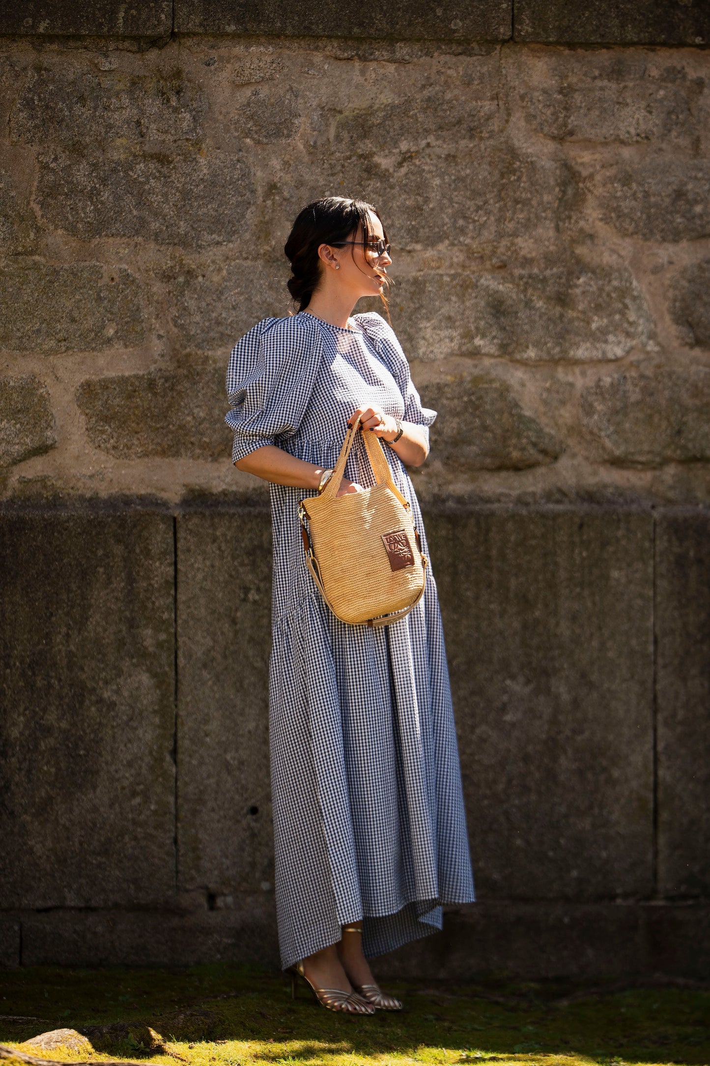 Vestido largo con volante