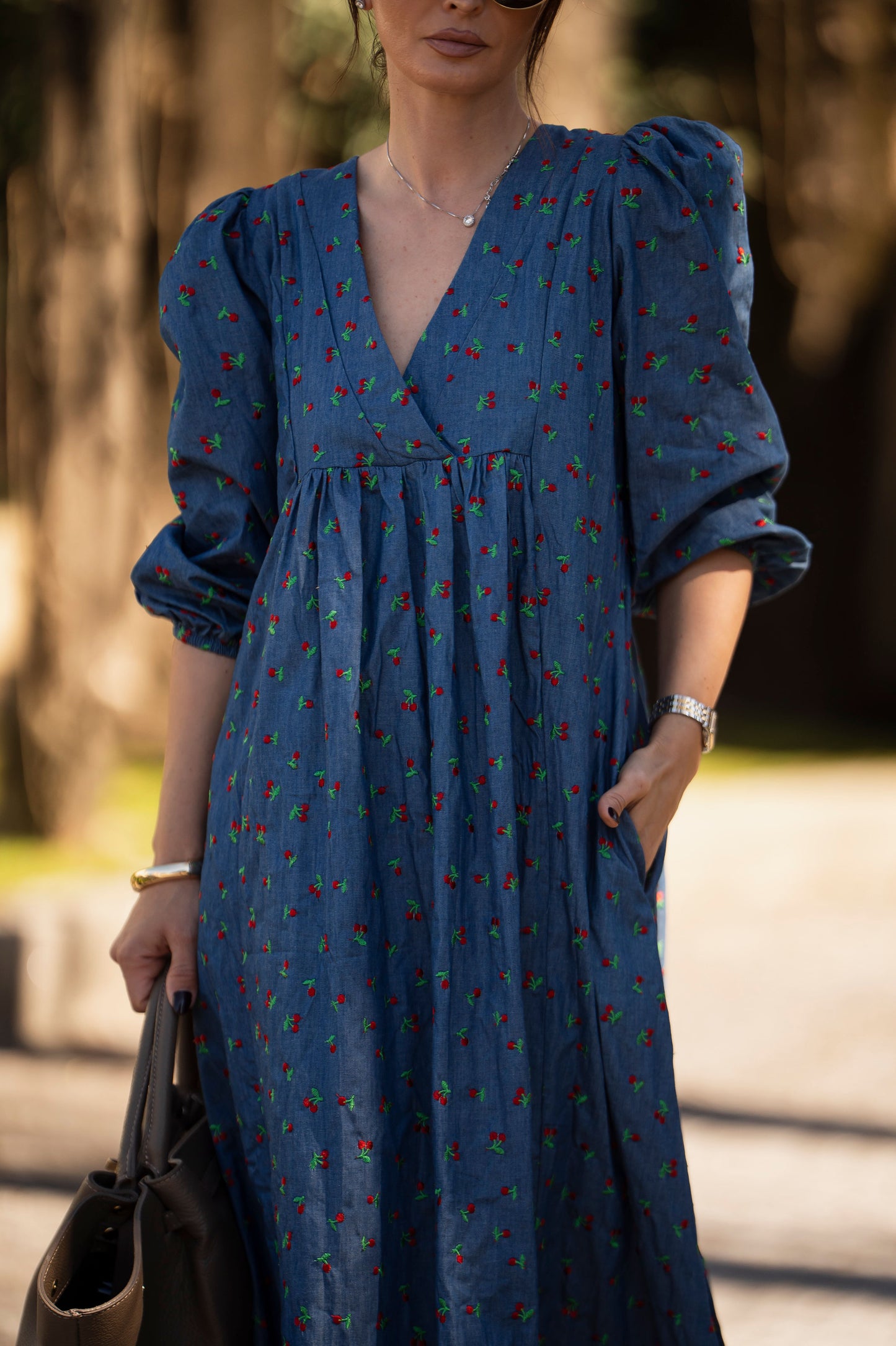 Vestido midi denim