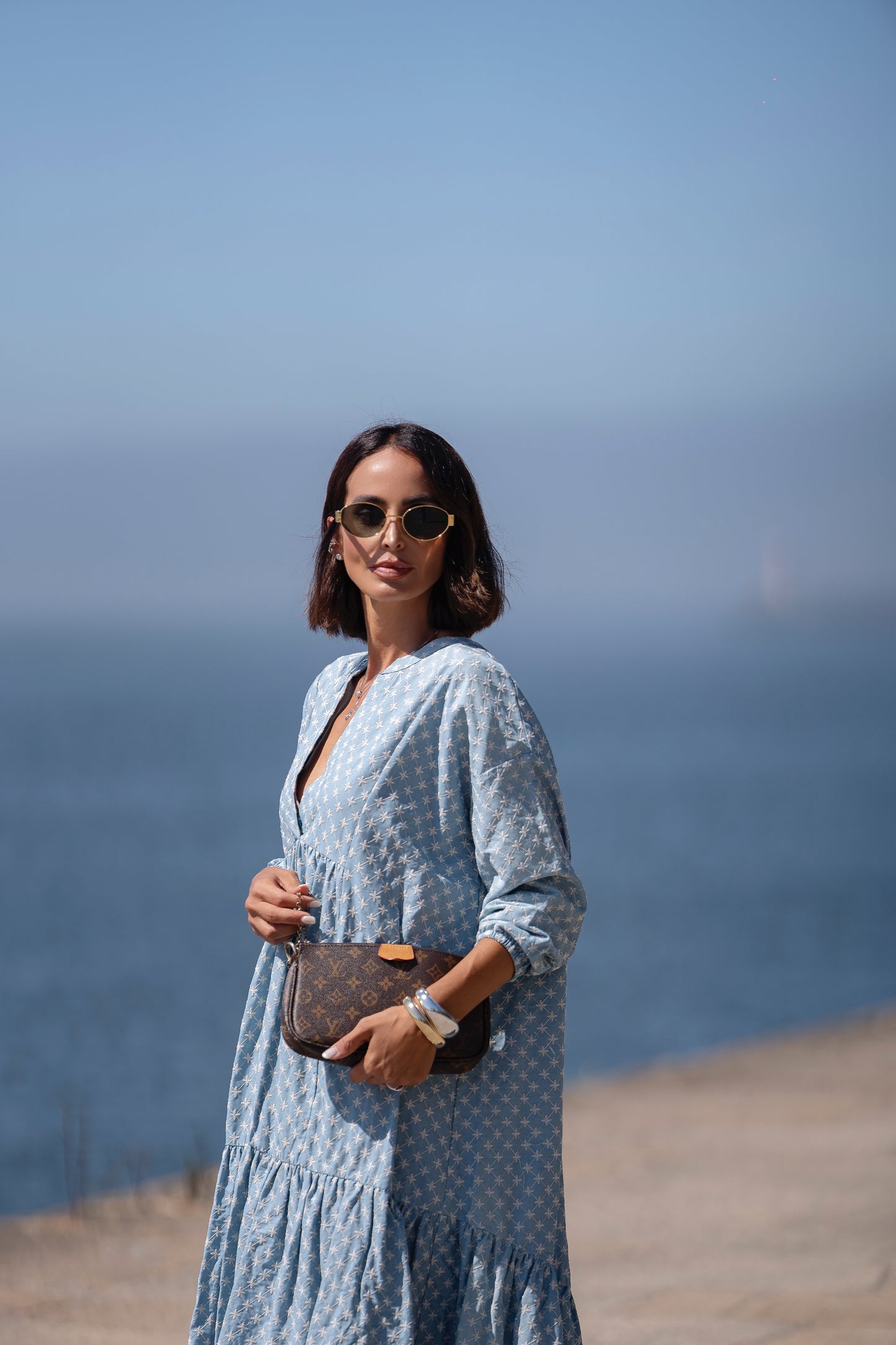 Vestido asimétrico denim