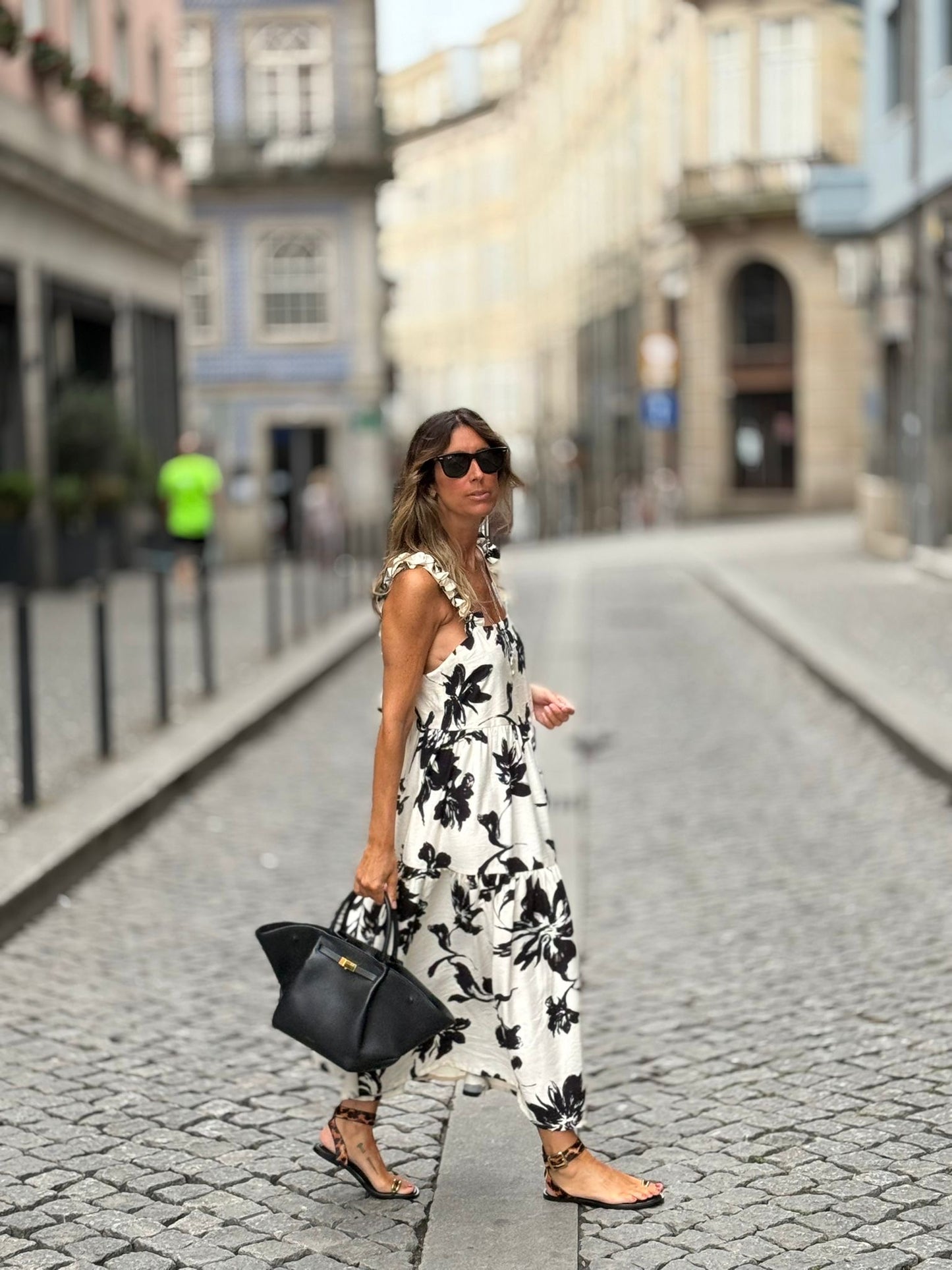 Vestido largo con tirantes