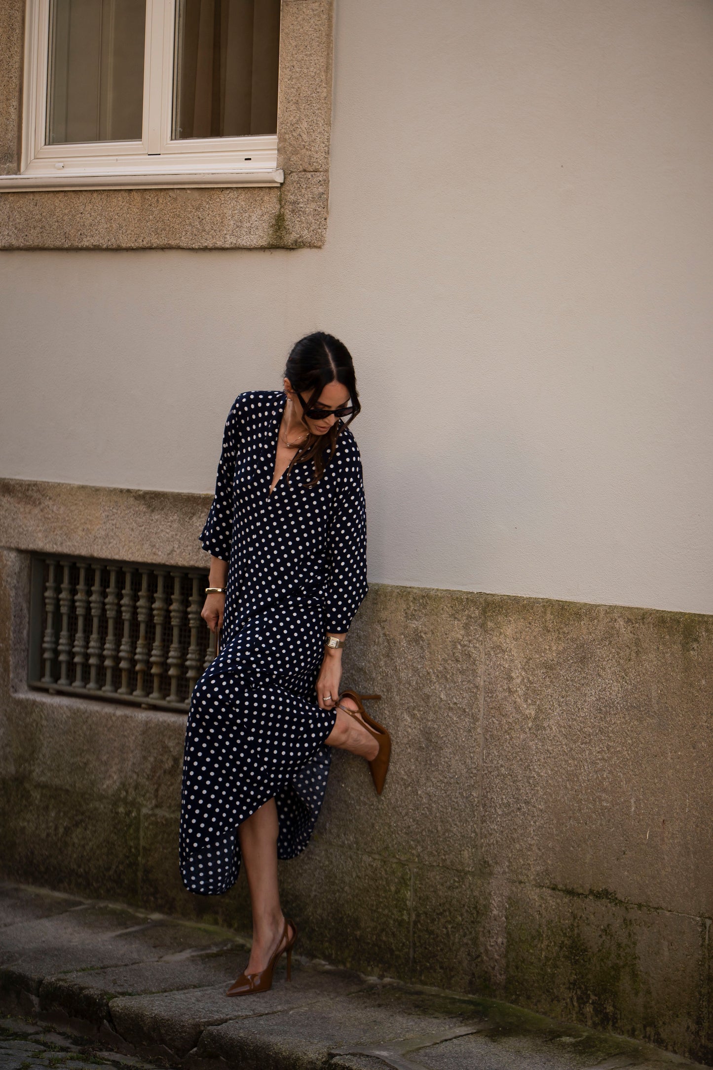 Vestido largo estampado