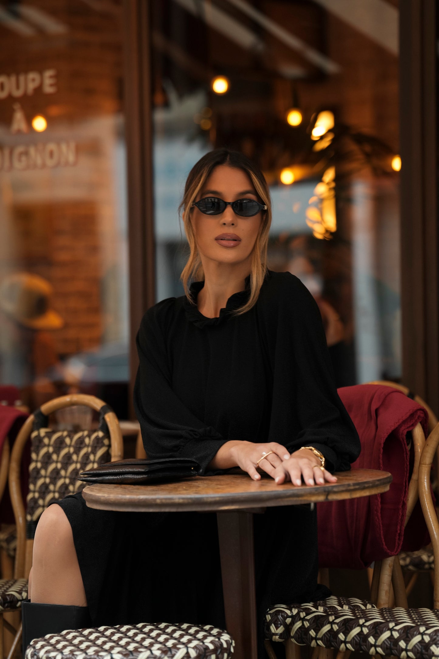 Vestido corto punto brillos