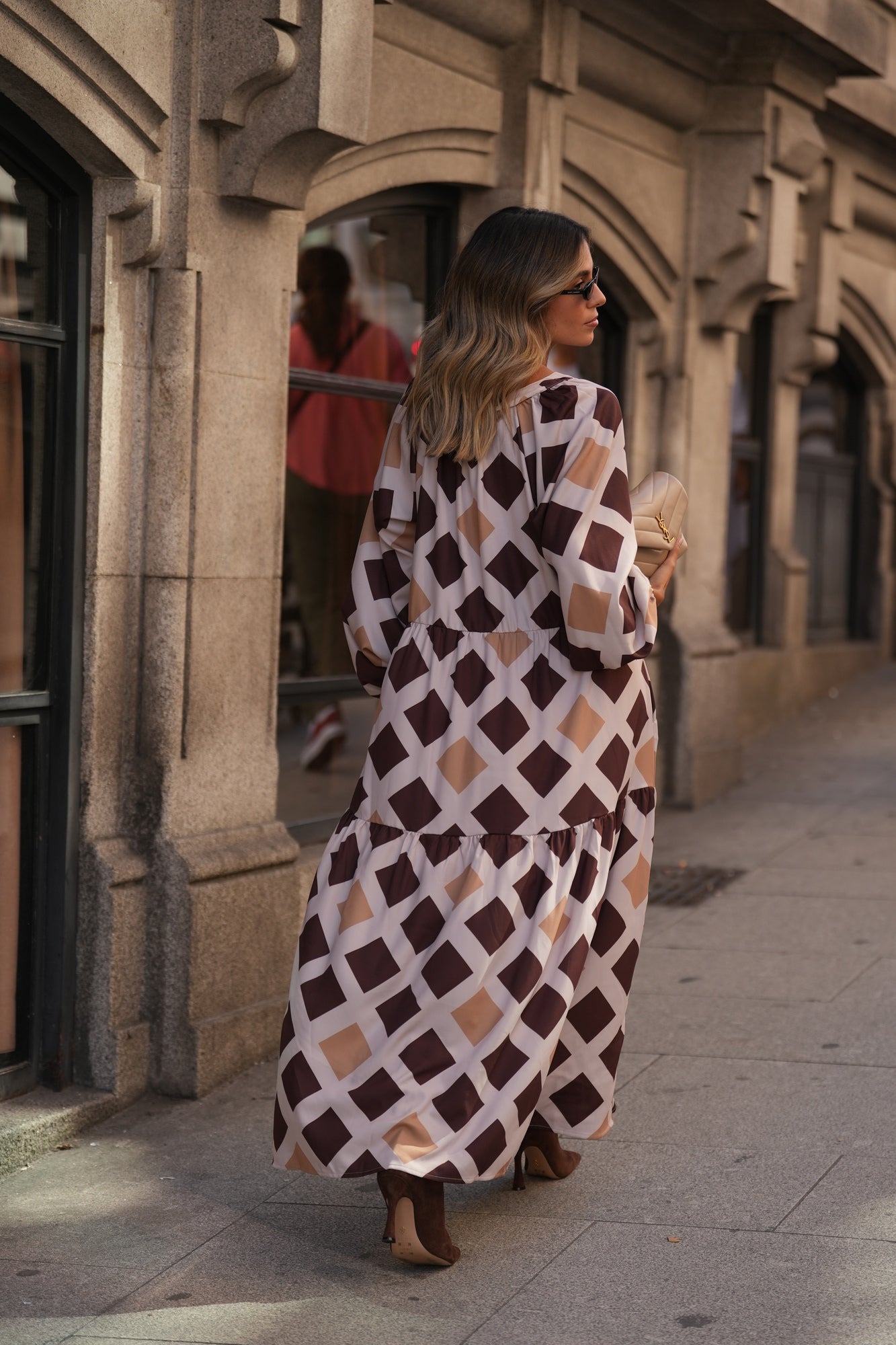 Vestido largo estampado