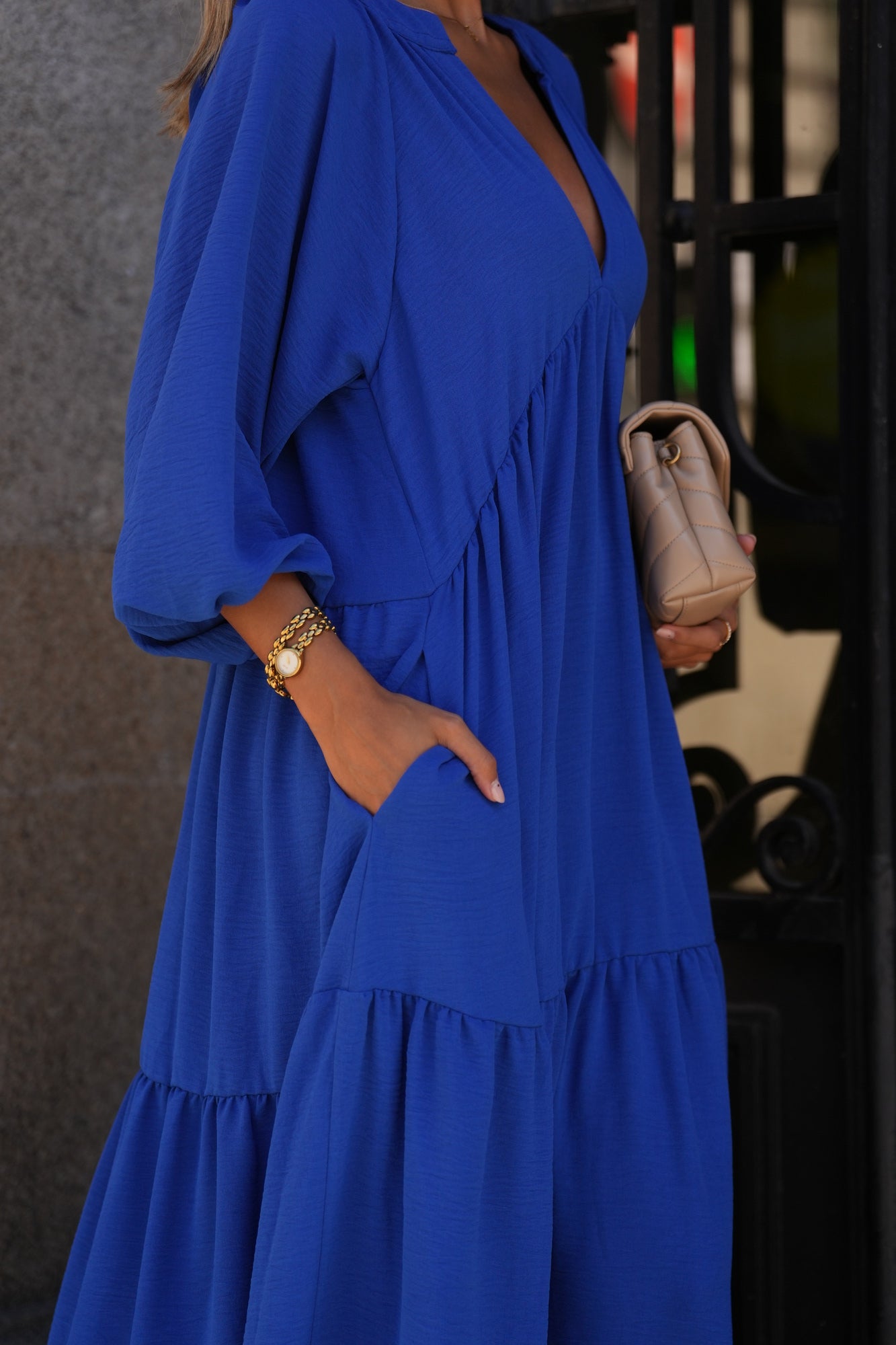 Vestido largo azul