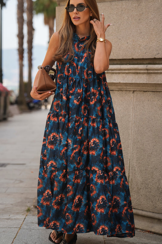 Vestido largo estampado