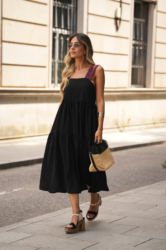 Vestido largo negro