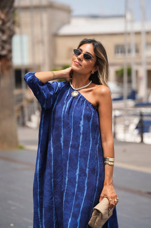 Vestido largo azul