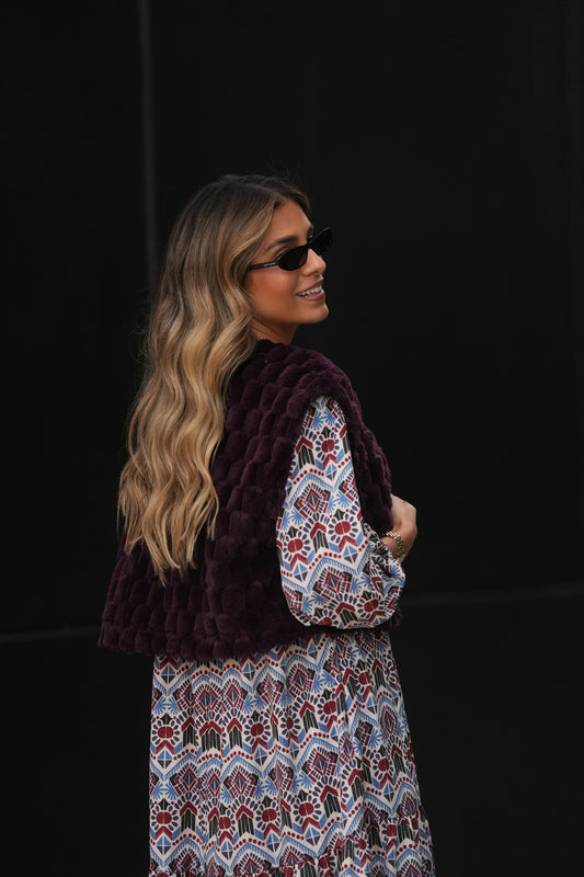 Chaleco de pelo sintético