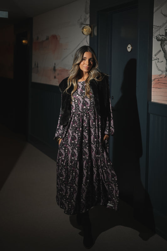 Vestido largo estampado