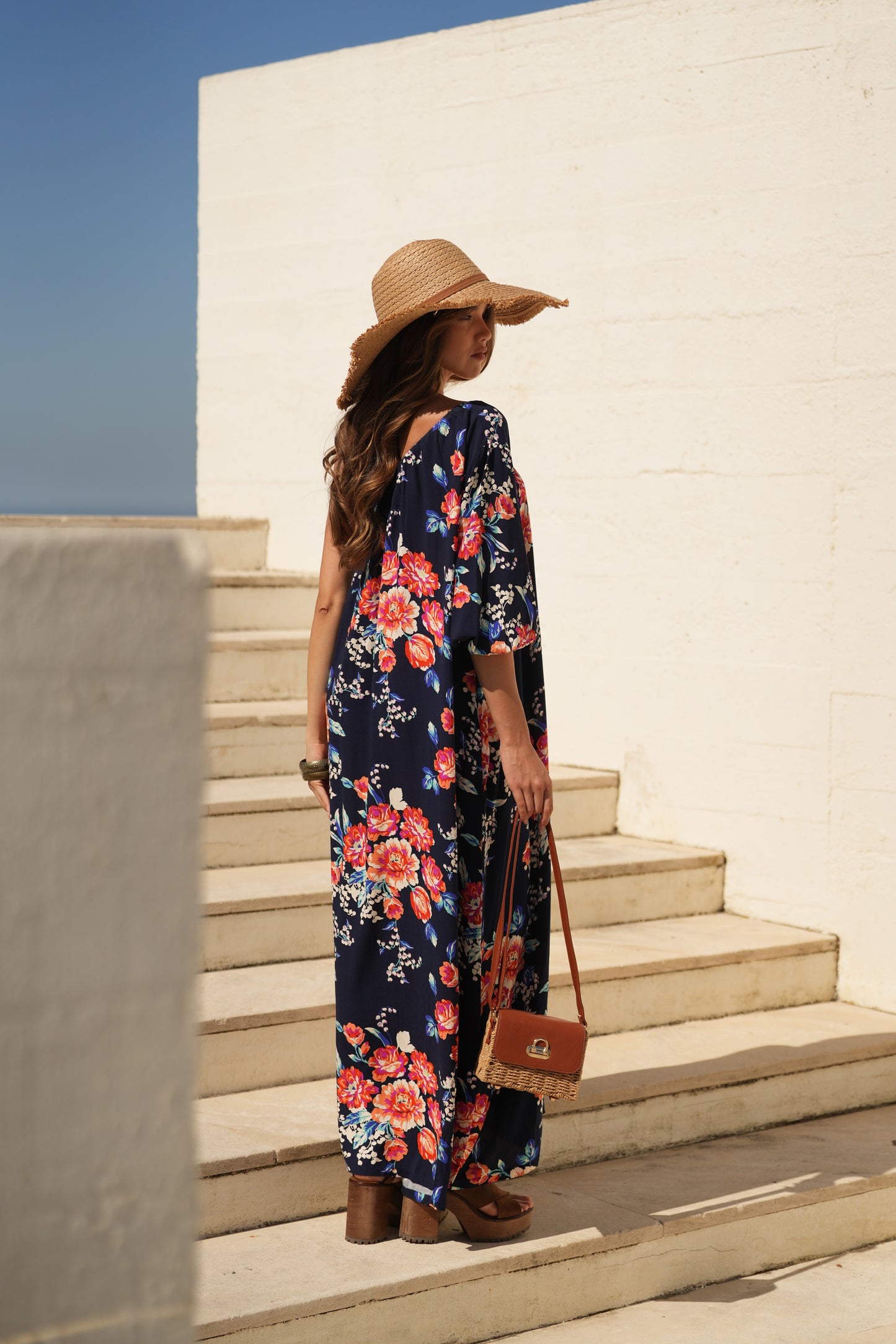 Vestido largo estampado floral