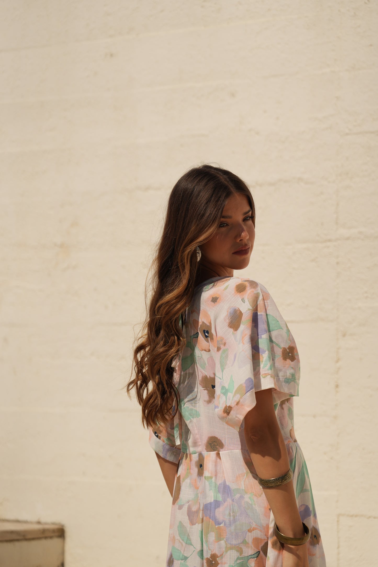 Vestido largo estampado