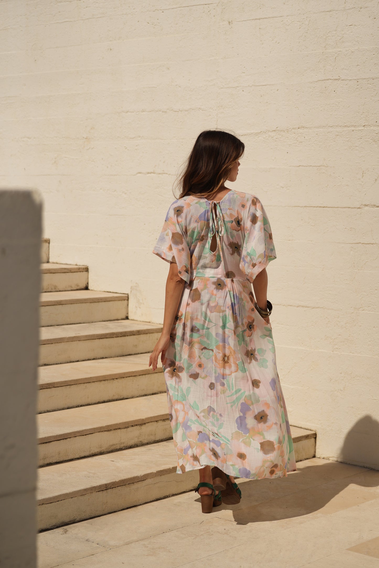 Vestido largo estampado