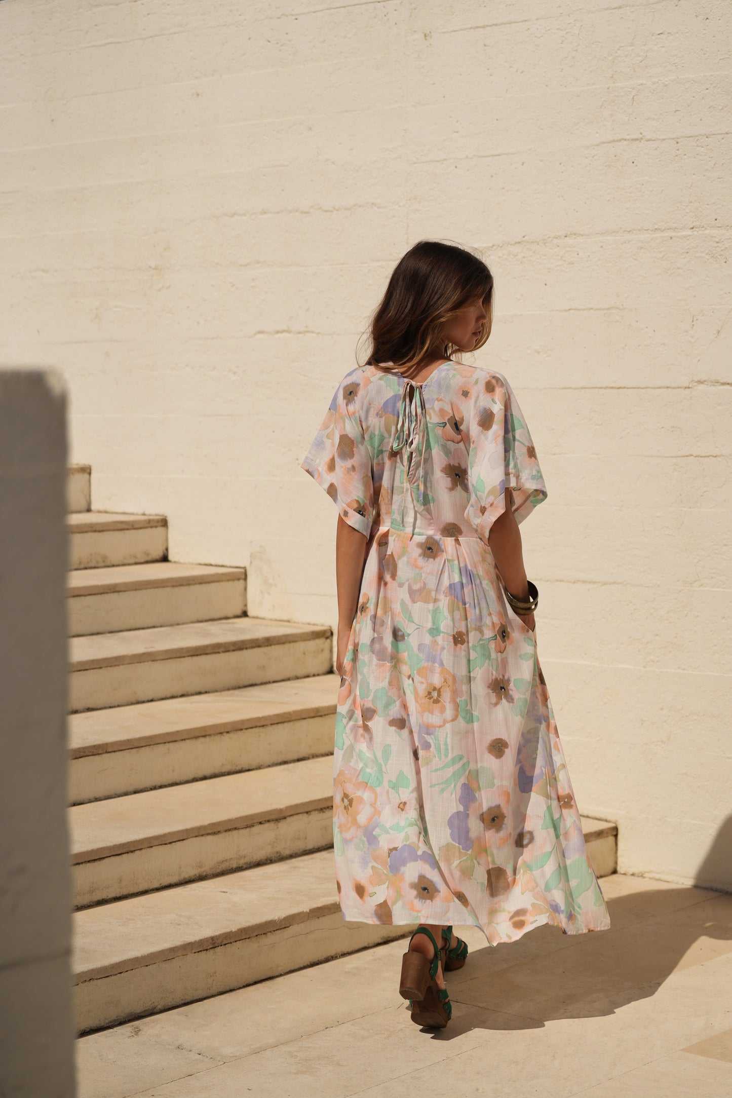 Vestido largo estampado