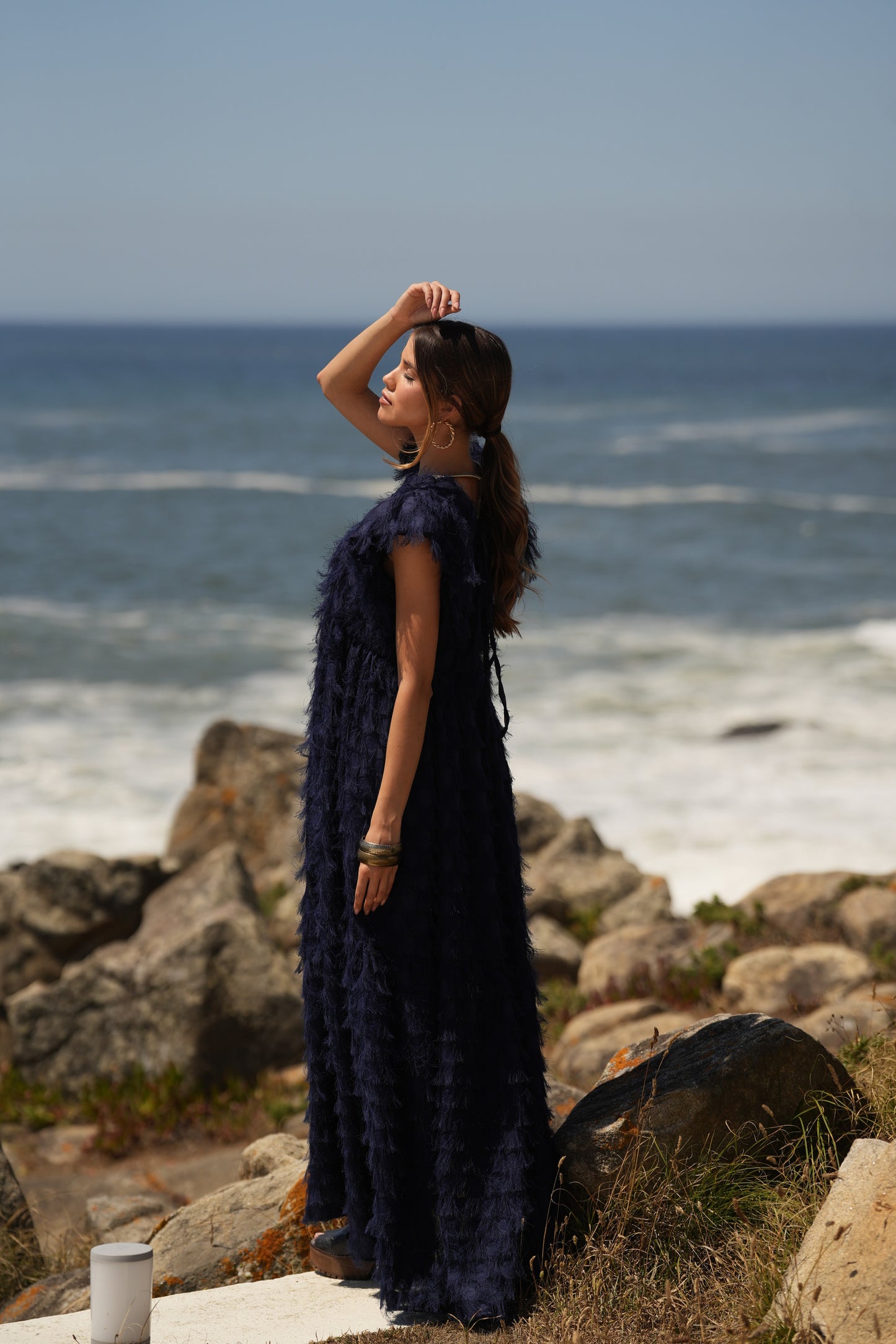 ¡Edición limitada! Vestido largo de ceremonia azul marino