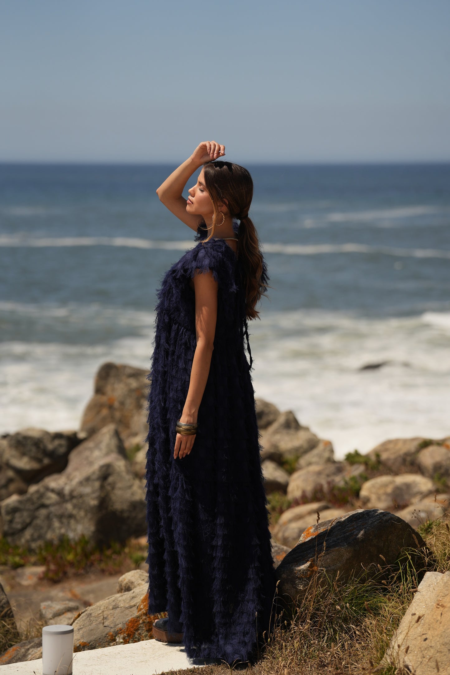 ¡Edición limitada! Vestido largo de ceremonia azul marino