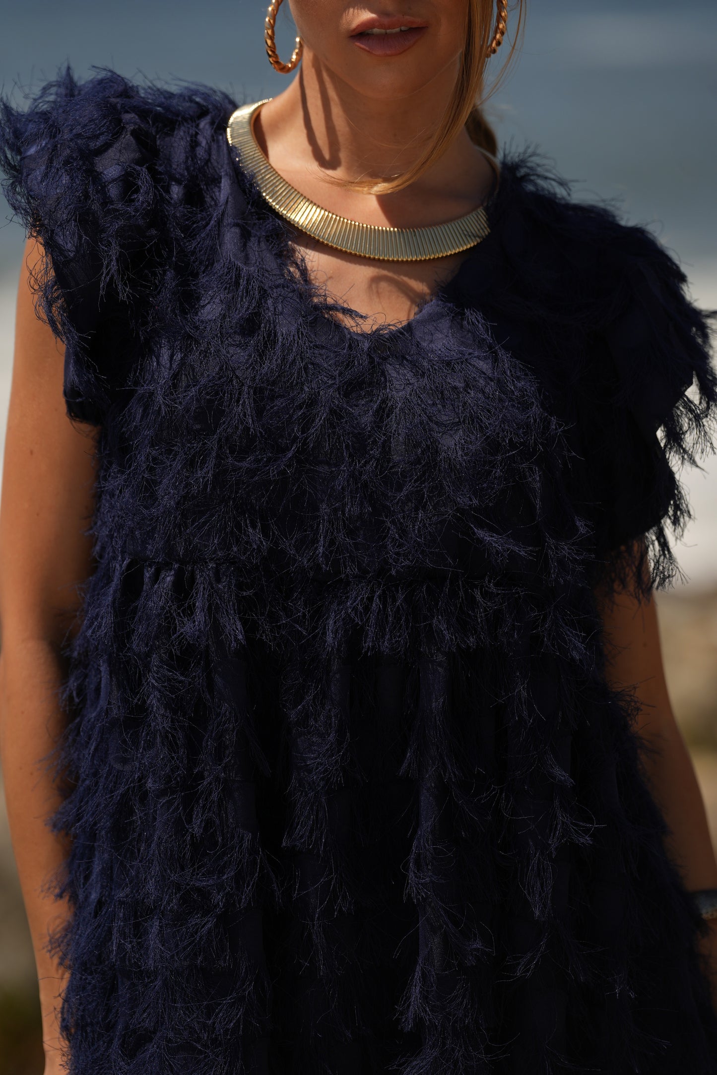 ¡Edición limitada! Vestido largo de ceremonia azul marino