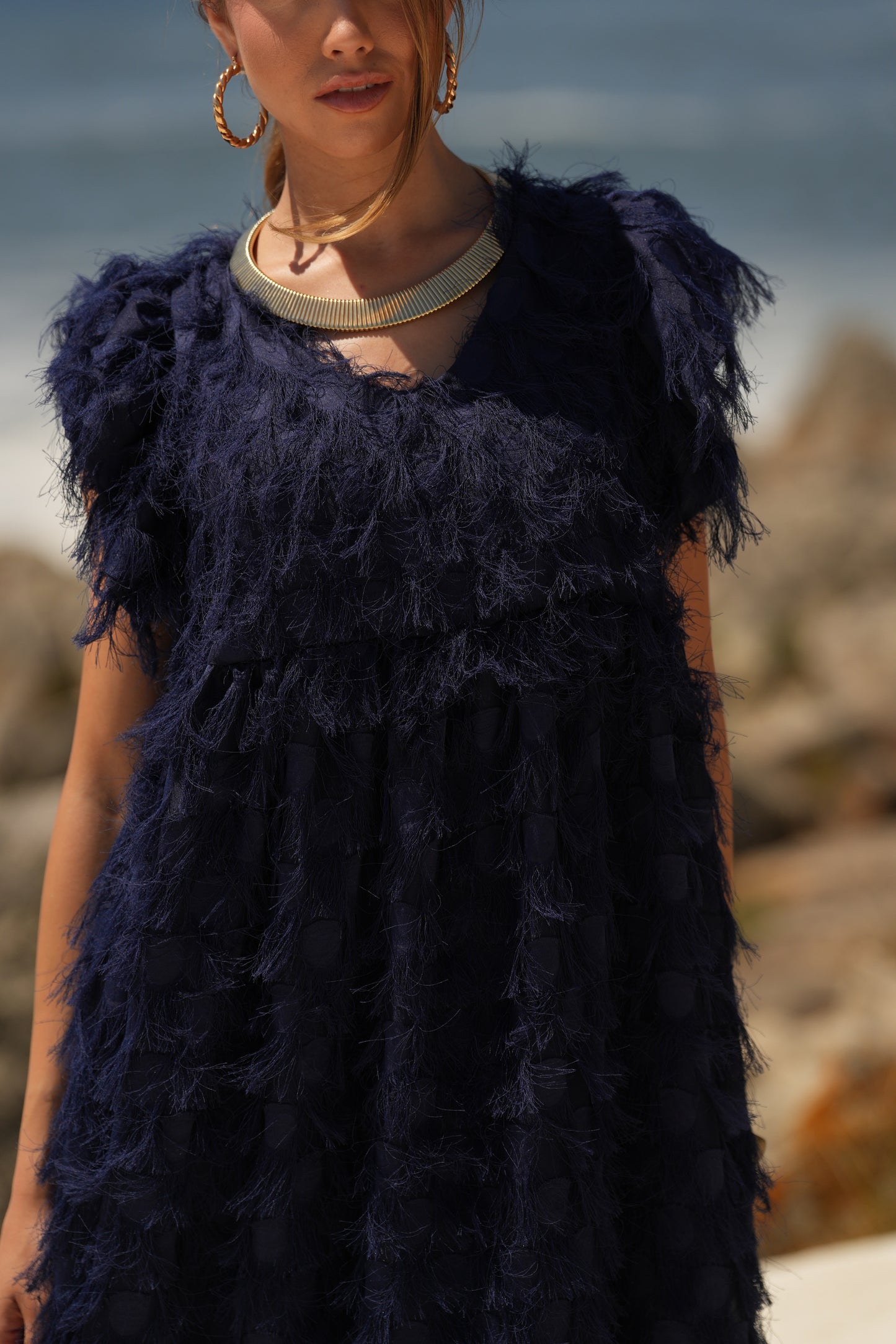 ¡Edición limitada! Vestido largo de ceremonia azul marino