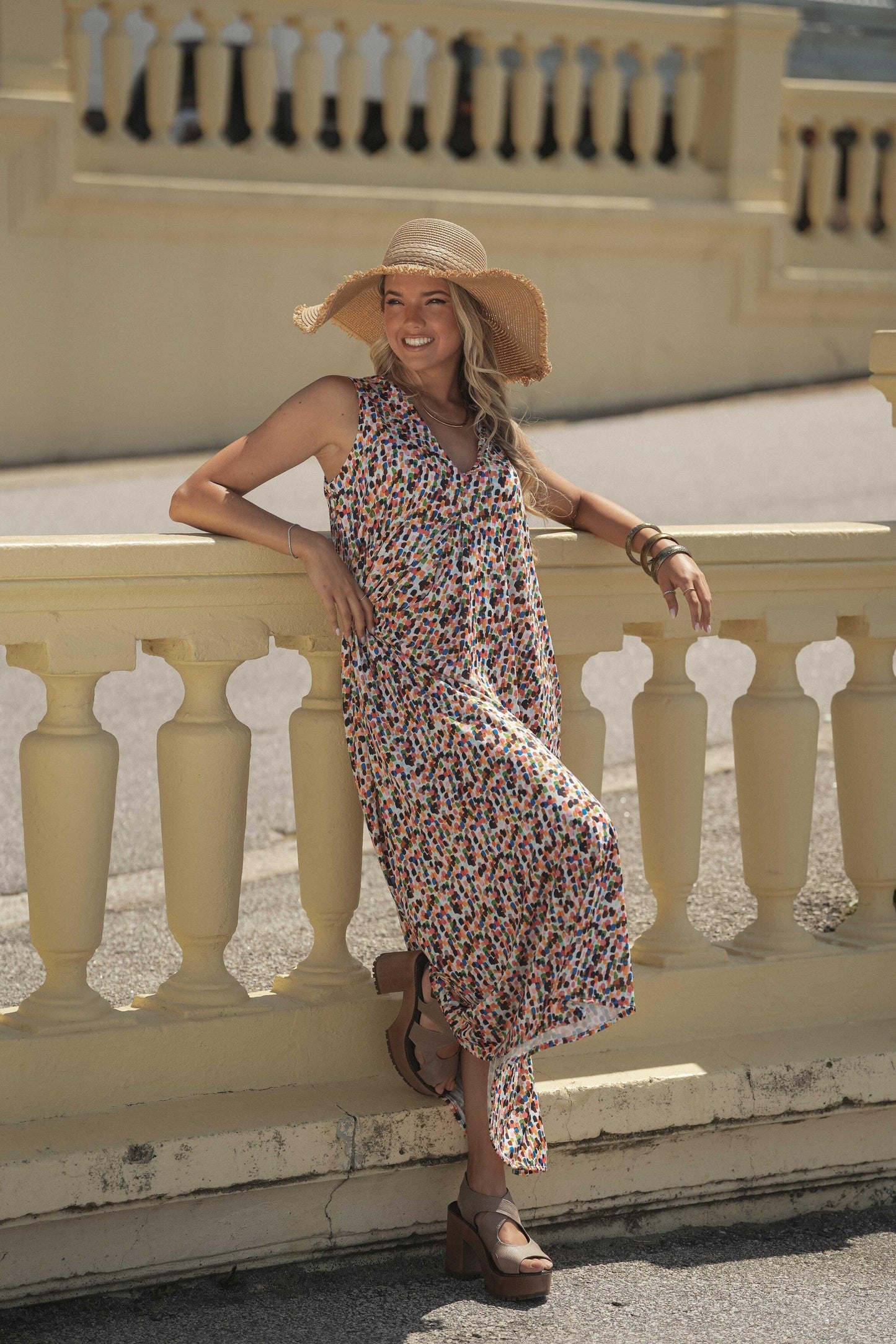 Vestido largo de punto