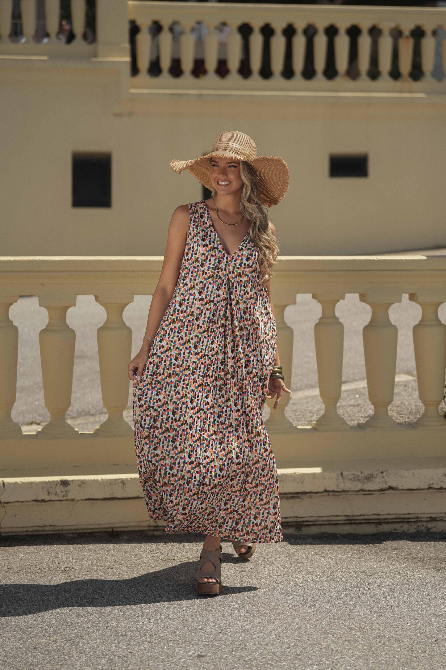 Vestido largo de punto