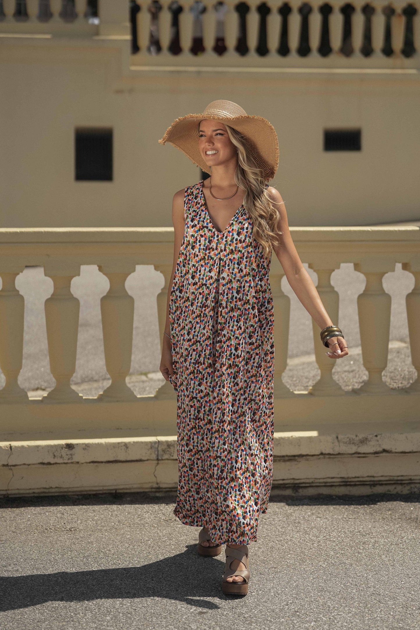 Vestido largo de punto